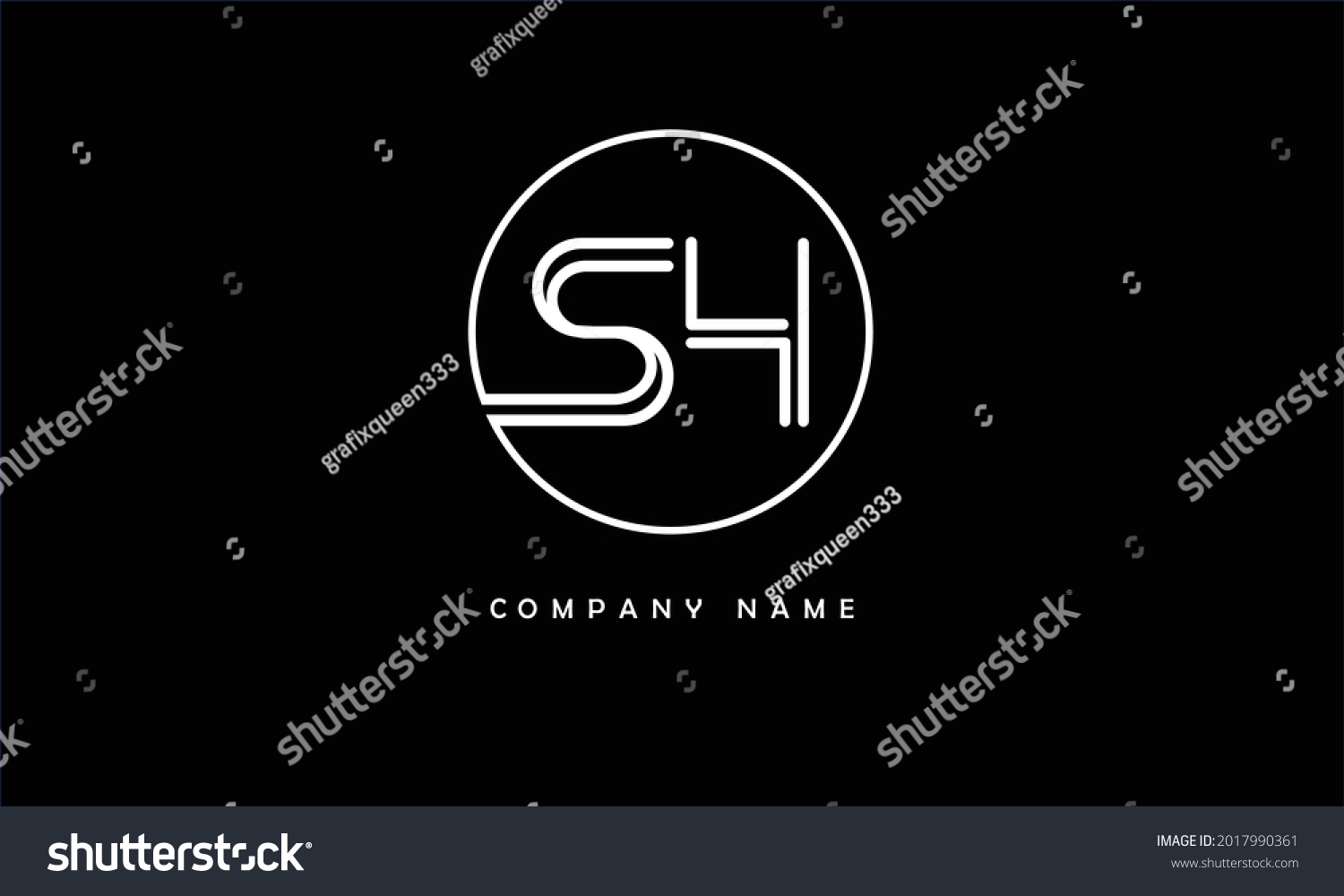 Sh Hs Alphabets Letters Logo Monogram Stock Vector (royalty Free 