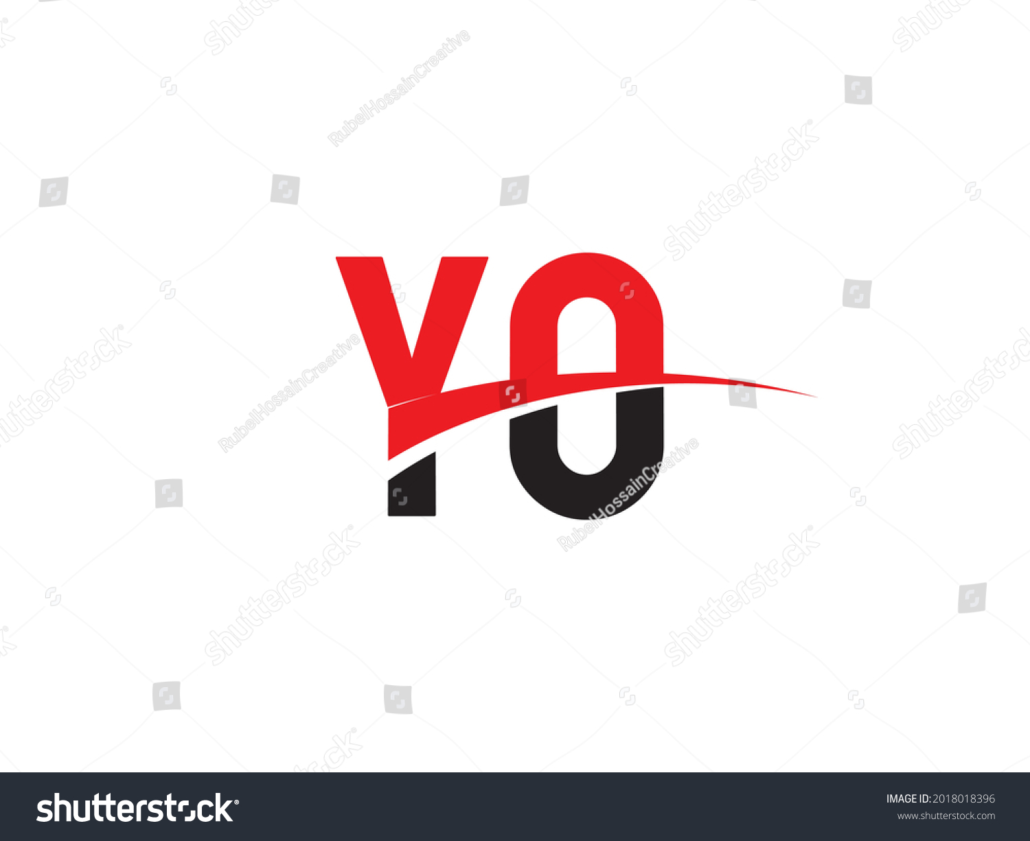 Yo Letter Initial Logo Design Template Stock Vector (Royalty Free ...