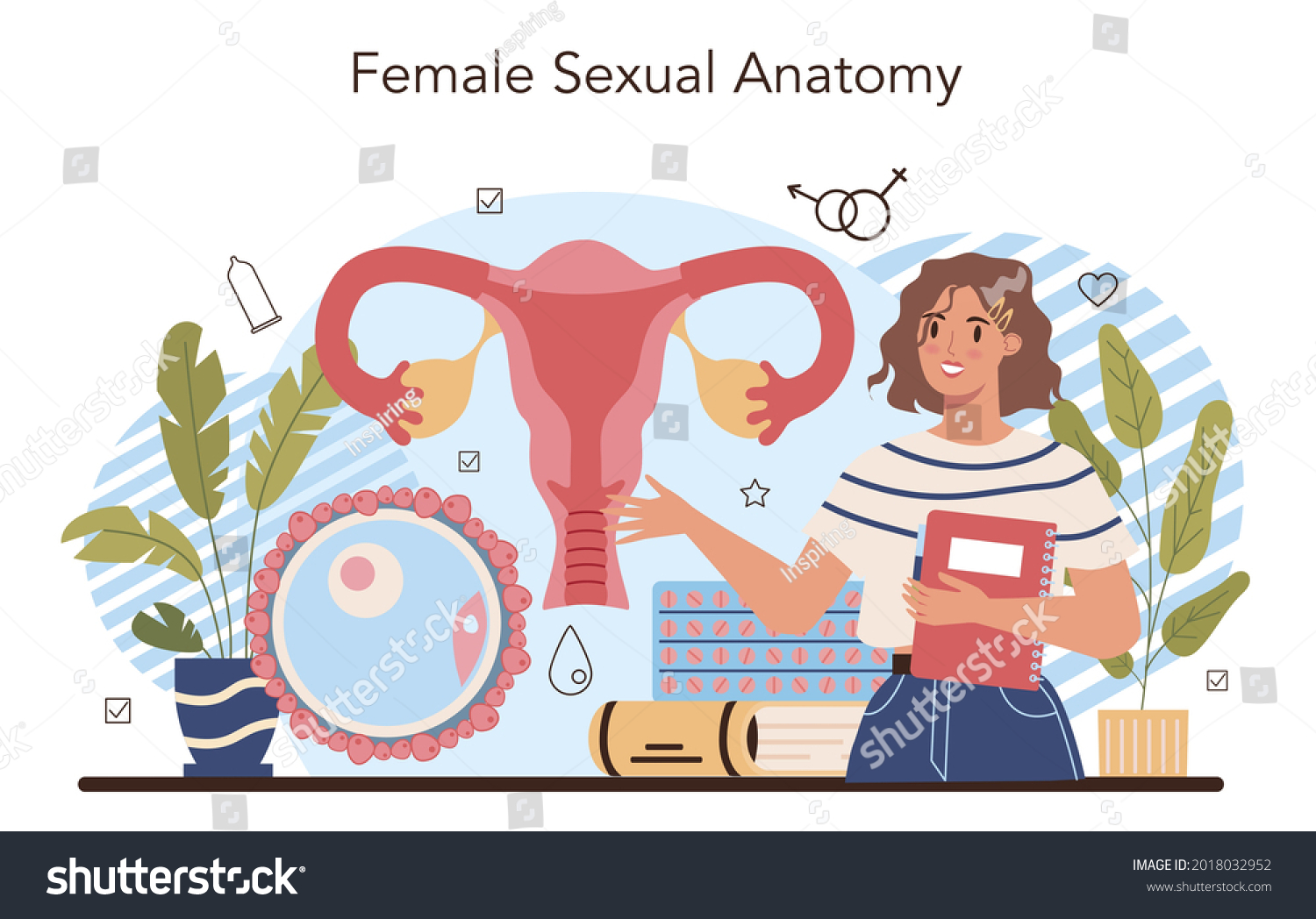 Sexual Education Concept Sexual Health Lesson Stock Vector Royalty