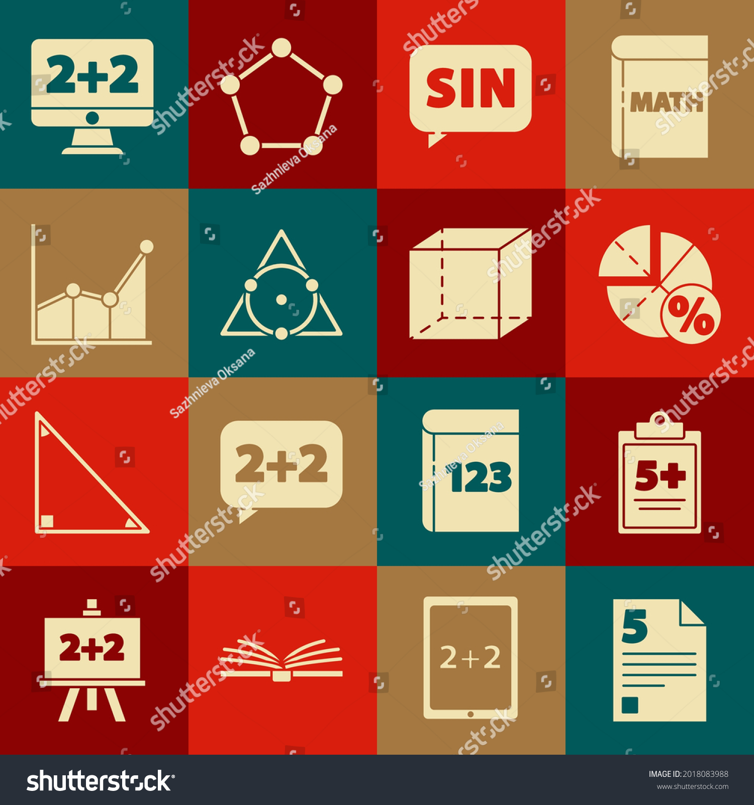 Set Test Exam Sheet Graph Schedule Stock Vector Royalty Free 2018083988 Shutterstock 6065