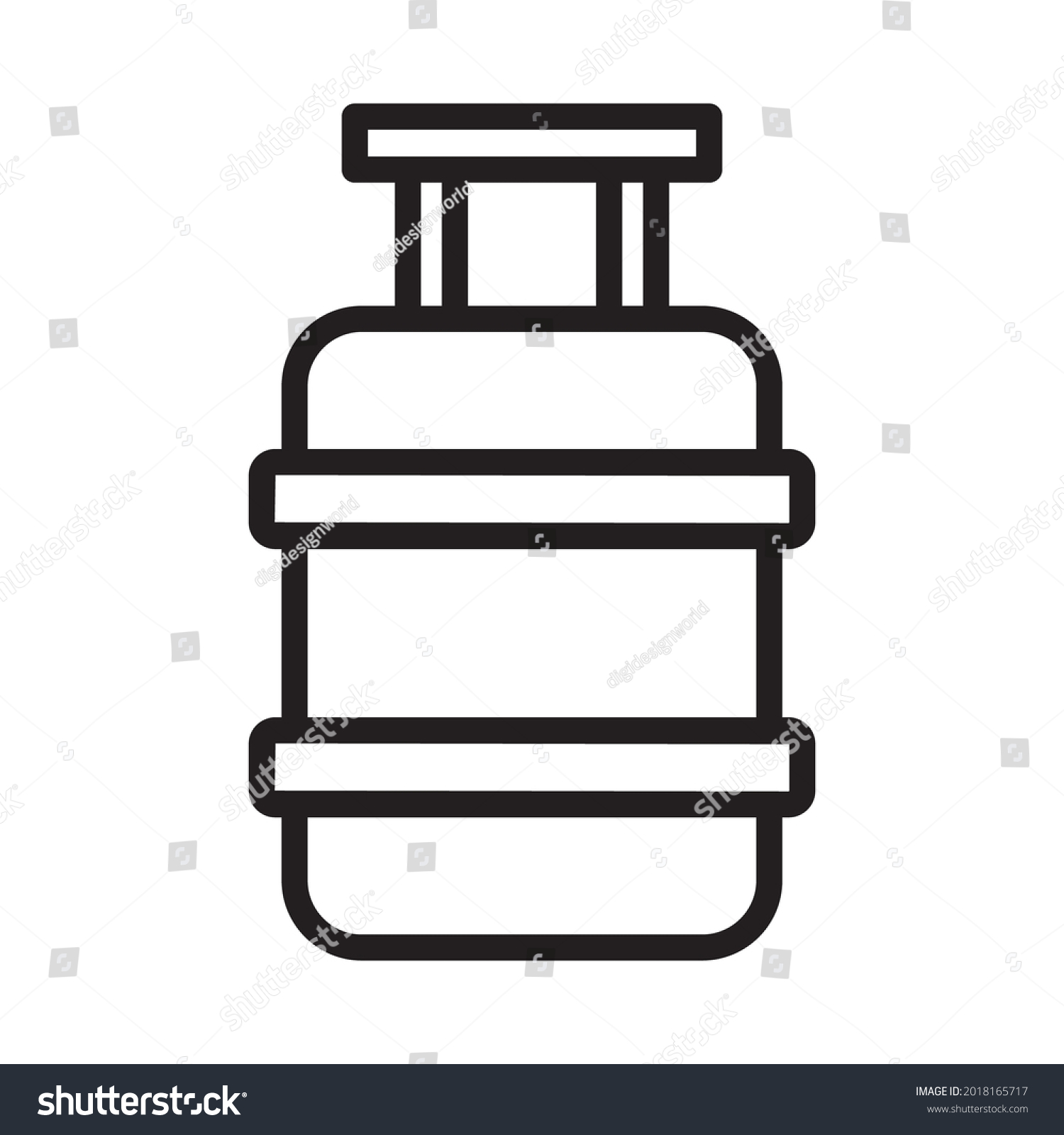 Cylinder Outline Bold Vector Icon Which Stock Vector (Royalty Free ...