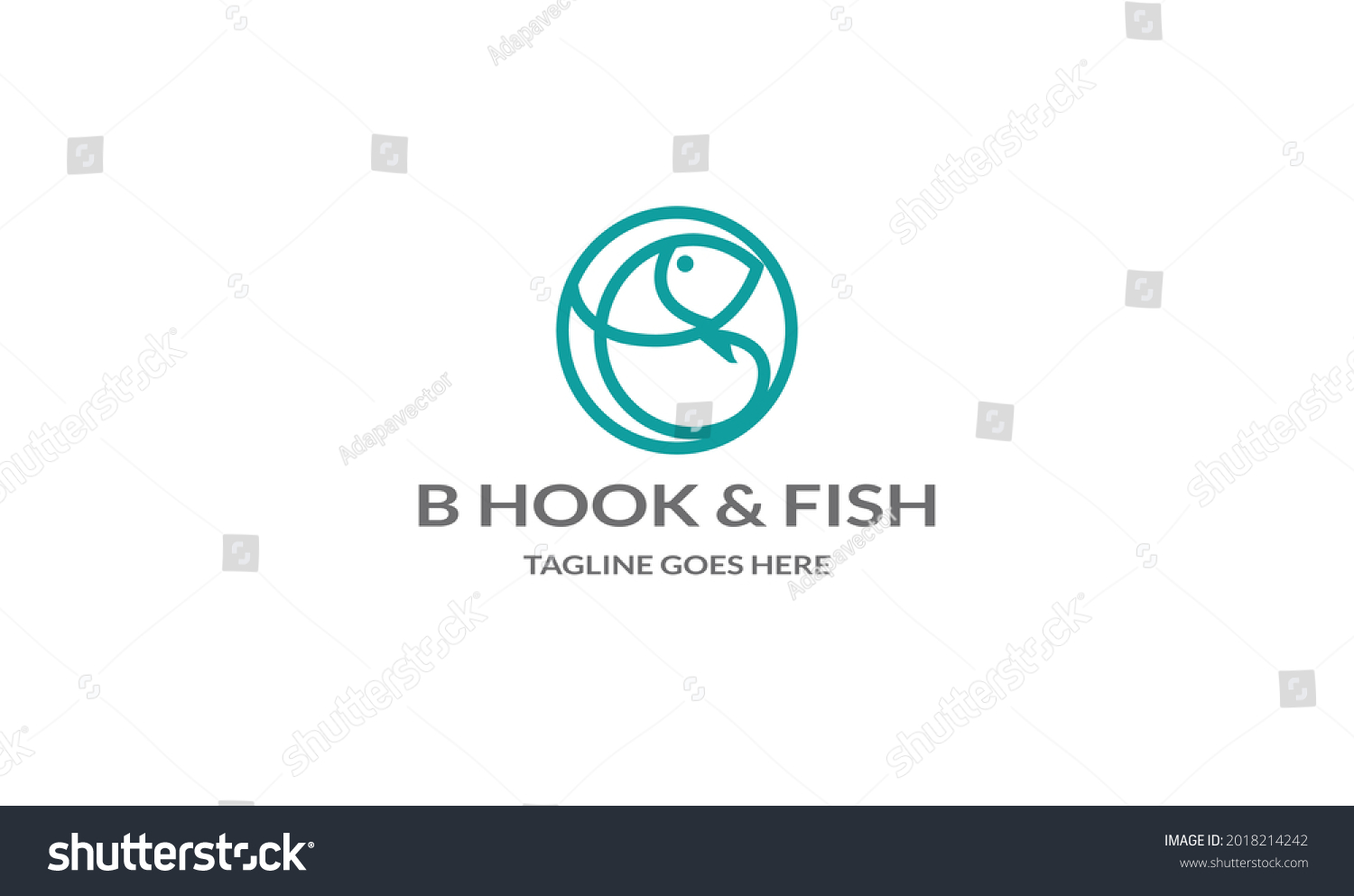 Letter B Hook Fish Logo B Stock Vector (Royalty Free) 2018214242 ...