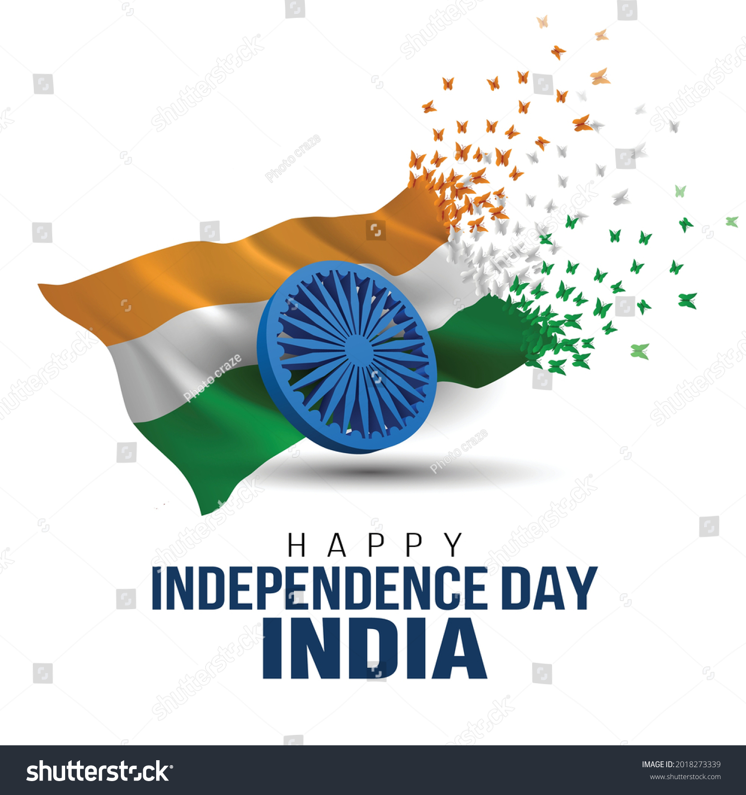 Happy Independence Day India Greetings Vector Stock Vector (Royalty ...