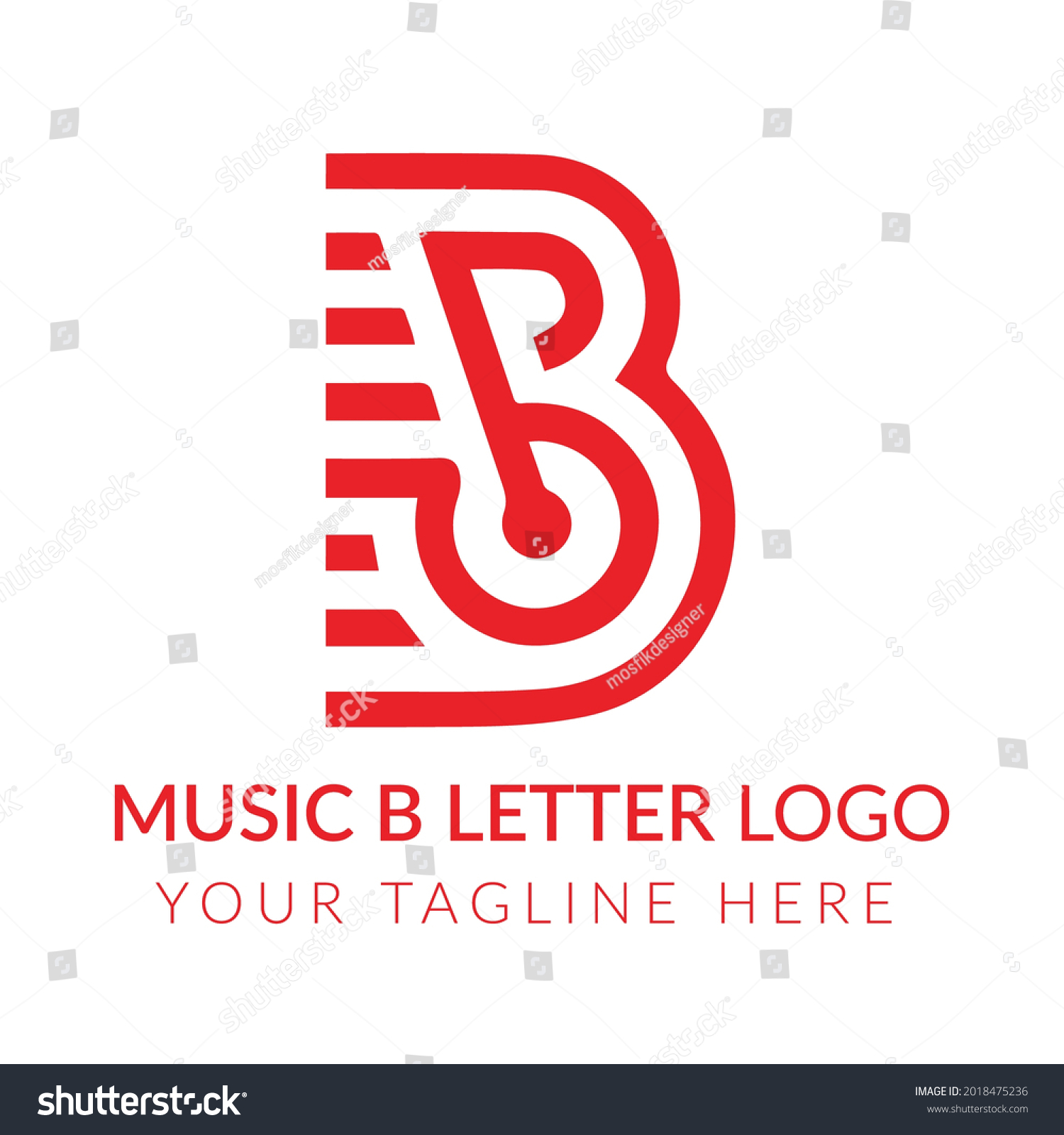 Music B Letter Logoinitials Modern B Stock Vector (Royalty Free ...