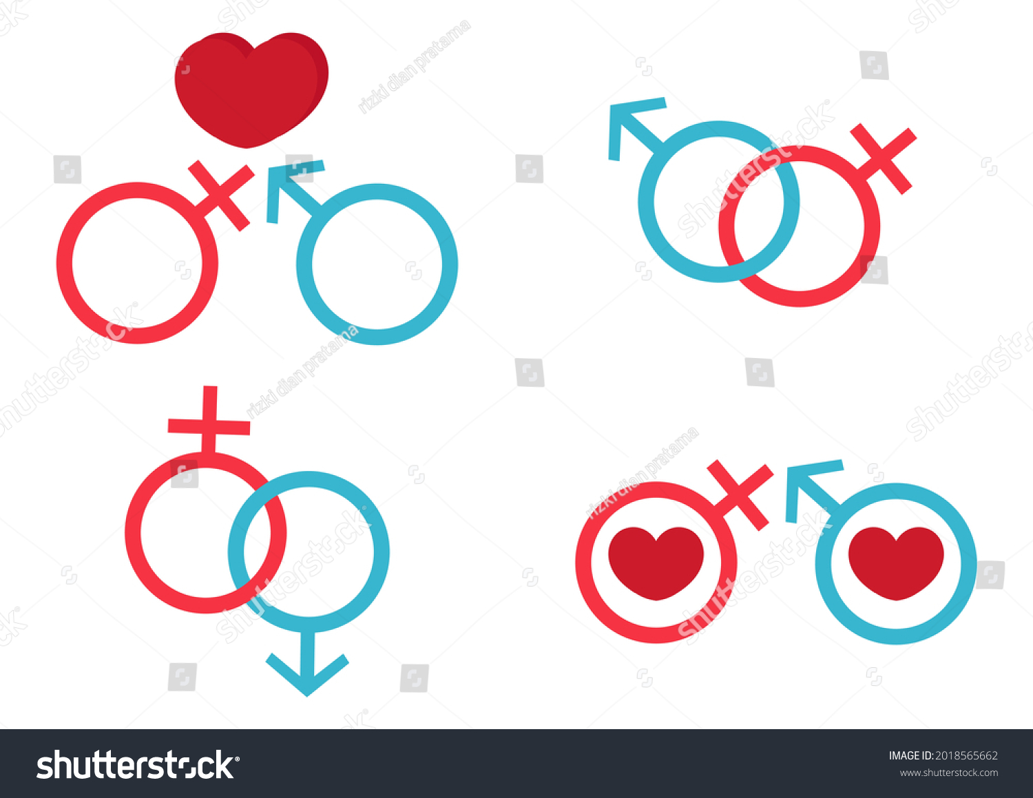 Collection Male Female Gene Symbols Illustration Stock Vector (Royalty ...