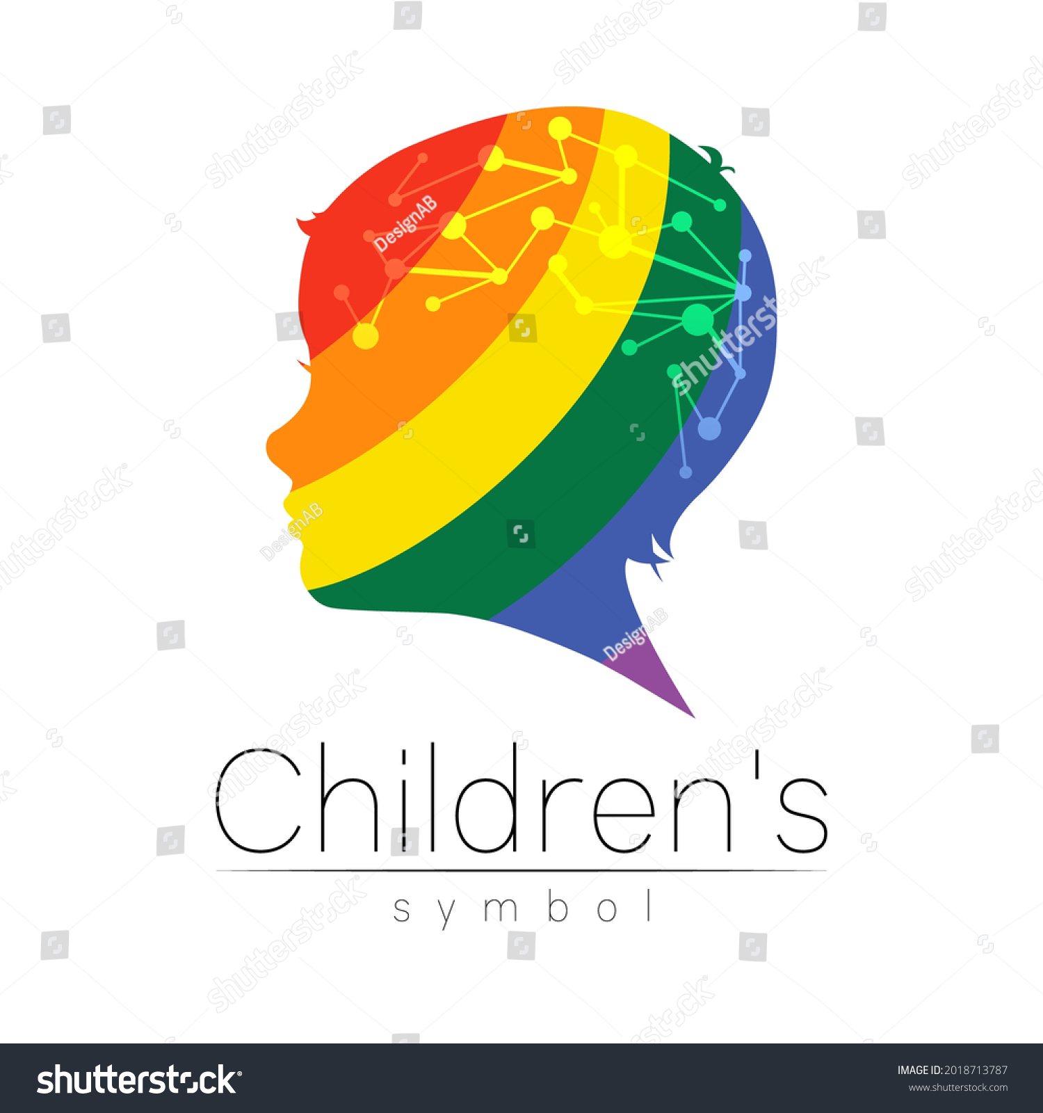 Child Vector Color Logo Grow Kidssilhouette Stock Vector (Royalty Free ...