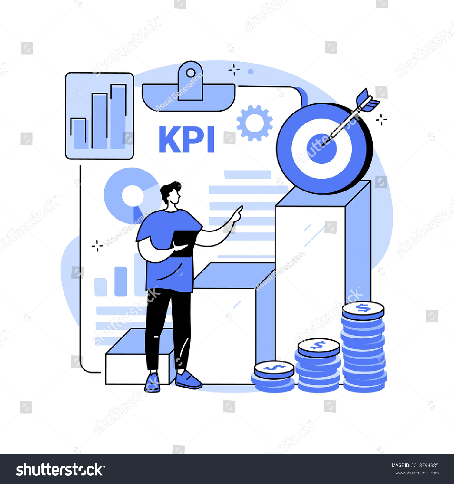 Kpi Abstract Concept Vector Illustration Key Stock Vector (Royalty Free ...