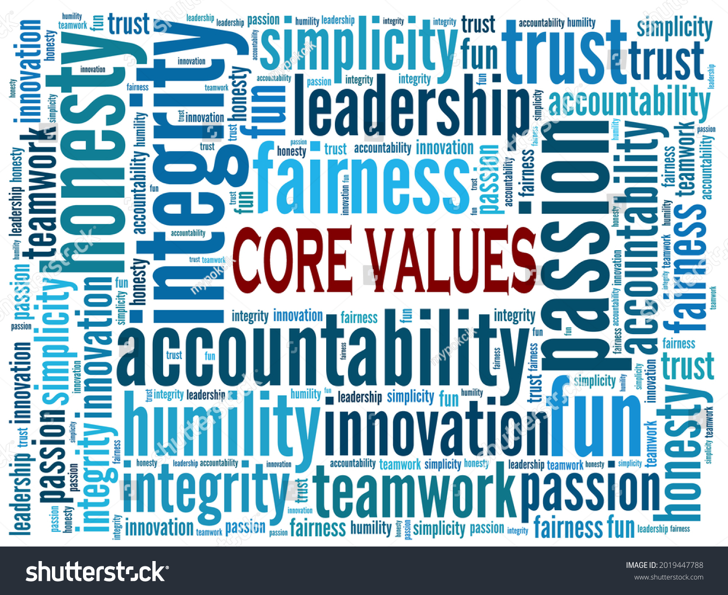 Core Values Word Collage Stock Illustration 2019447788 | Shutterstock