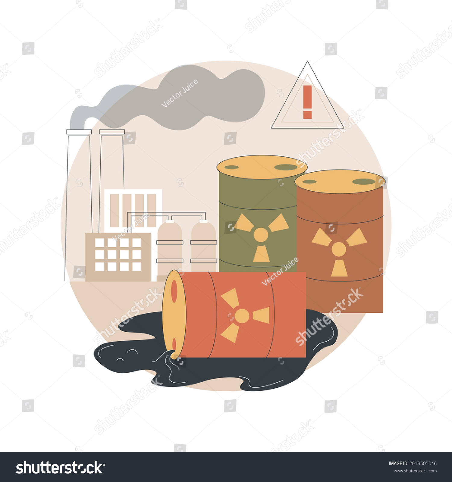 Radioactive Pollution Abstract Concept Vector Illustration Stock Vector ...