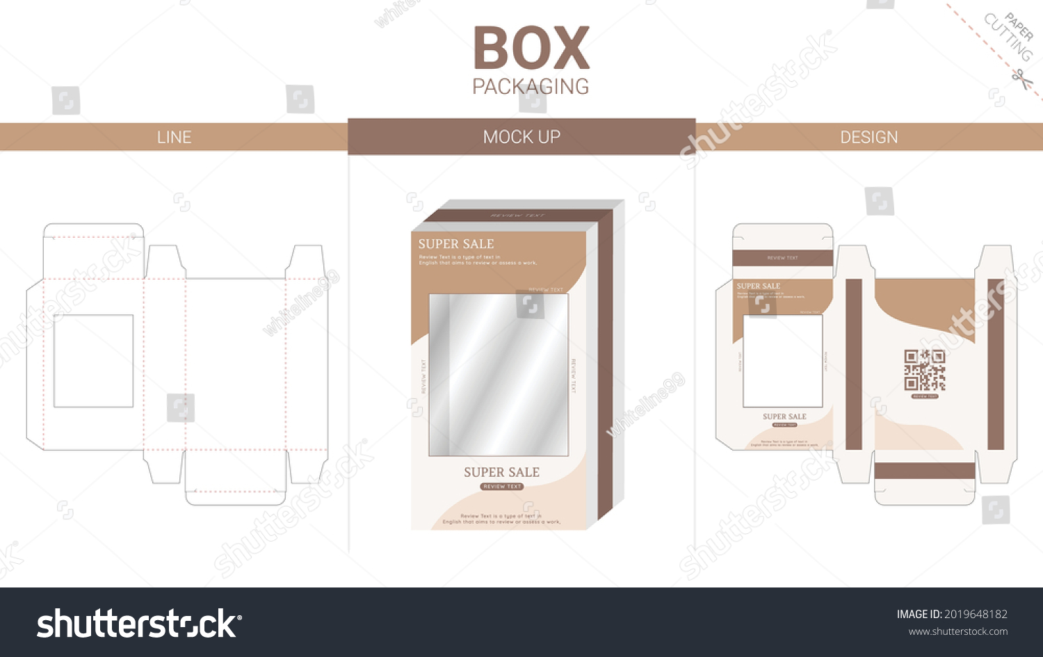 Box Packaging Mockup Die Cut Template Stock Vector (Royalty Free ...