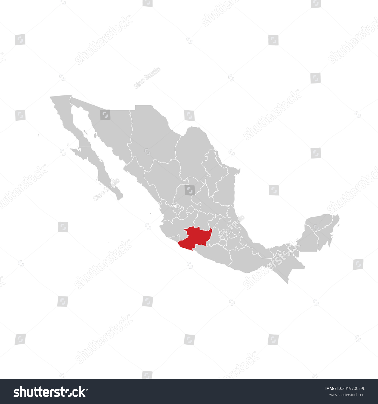 Location Michoacan Mexico Map Vector Stock Vector (Royalty Free ...