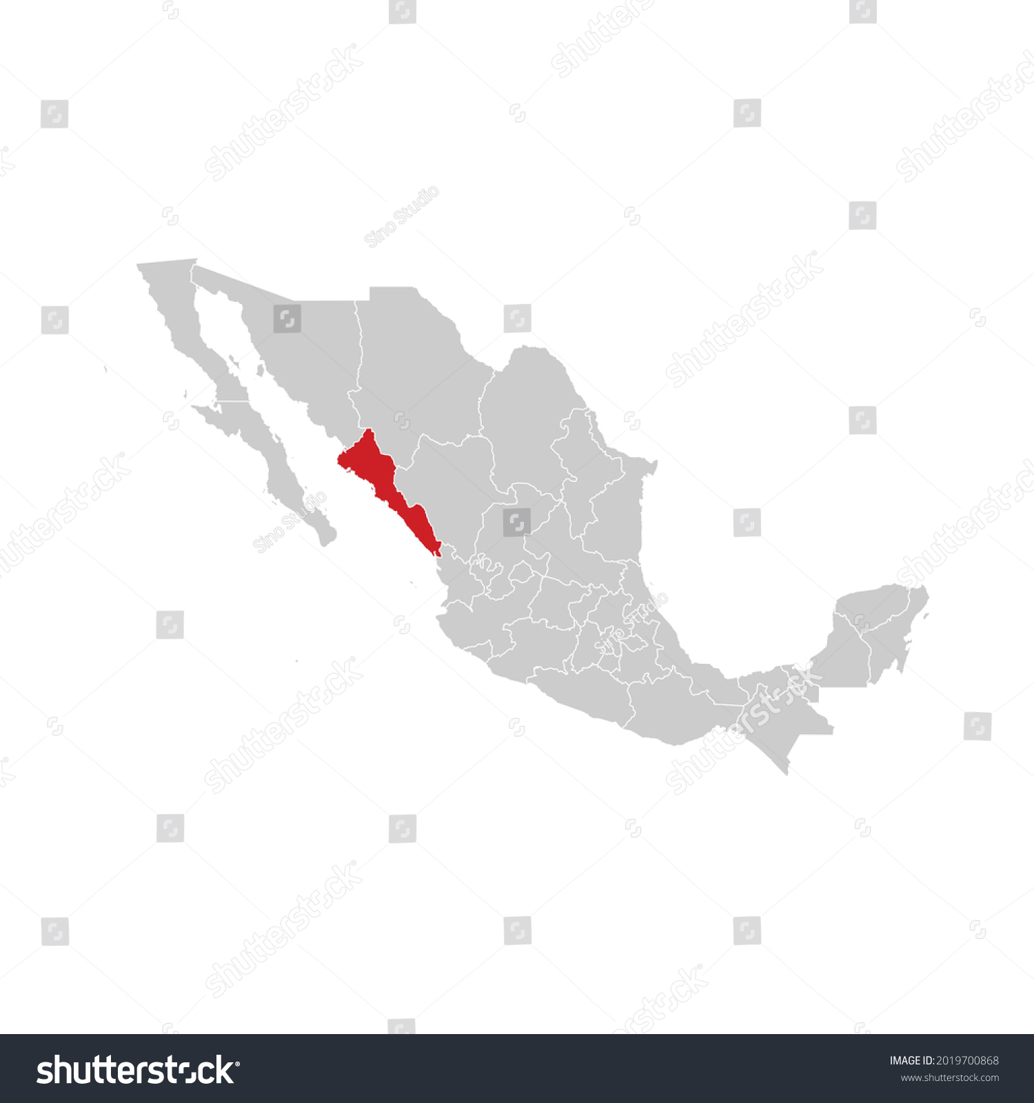 Location Sinaloa Mexico Map Vector Stock Vector (Royalty Free ...