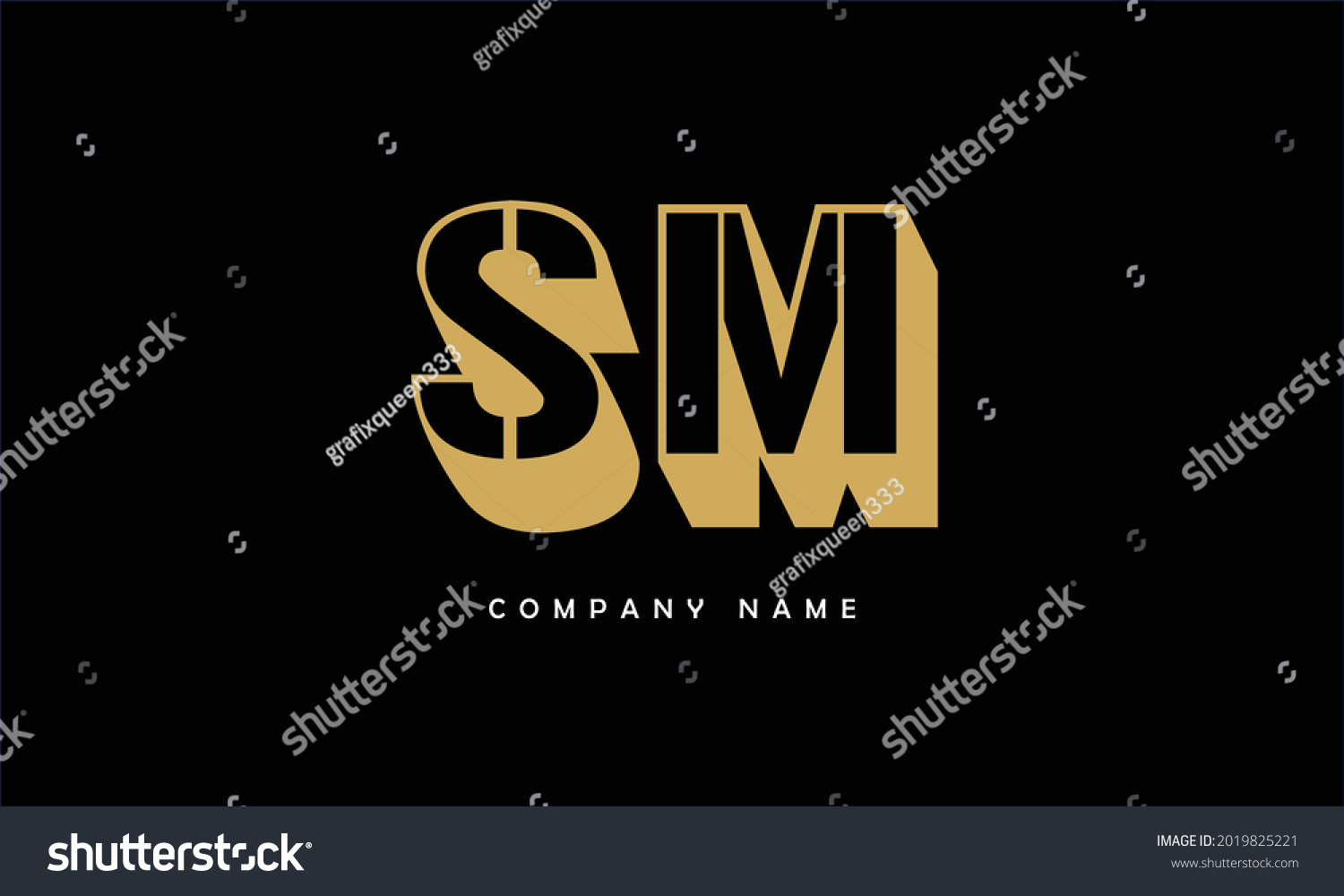 Sm Ms Alphabets Letters Logo Monogram Stock Vector (Royalty Free ...