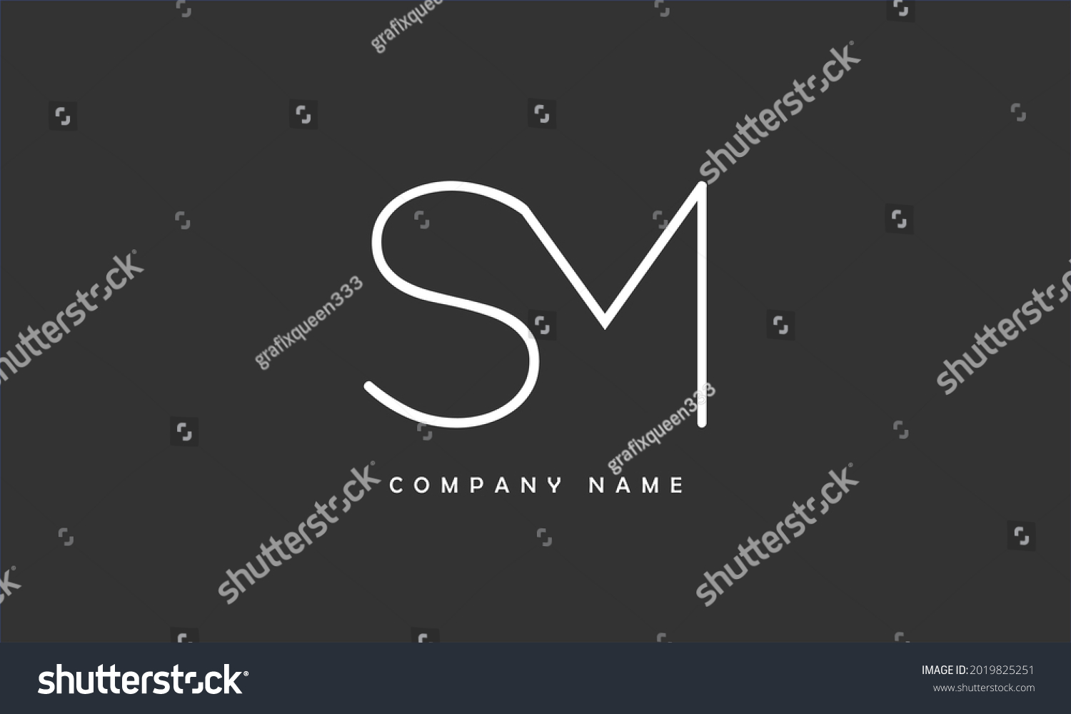 Sm Ms Alphabets Letters Logo Monogram Stock Vector (Royalty Free ...