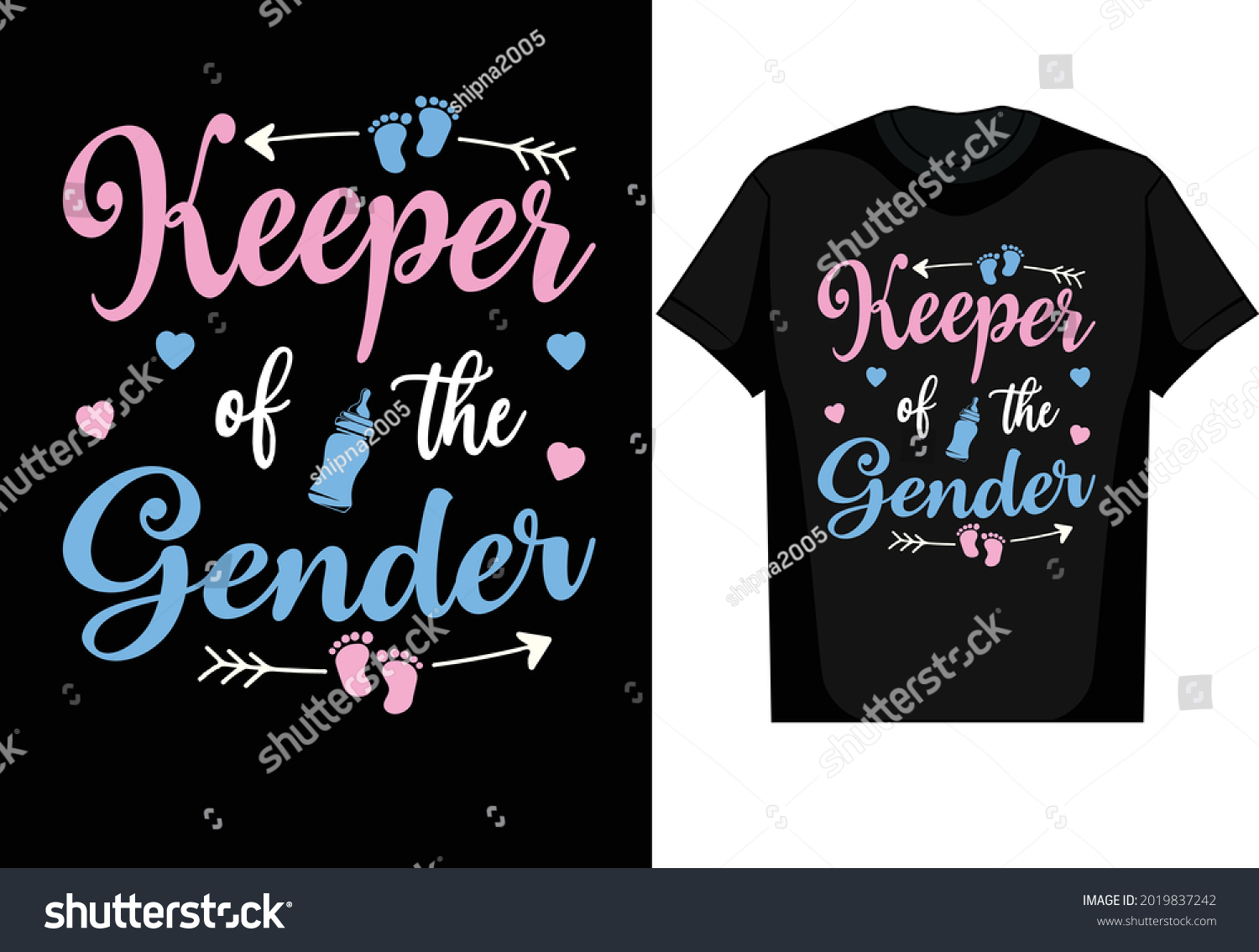 Keeper Gender Vector T Shirt Design Stock Vector (Royalty Free) 2019837242 ...