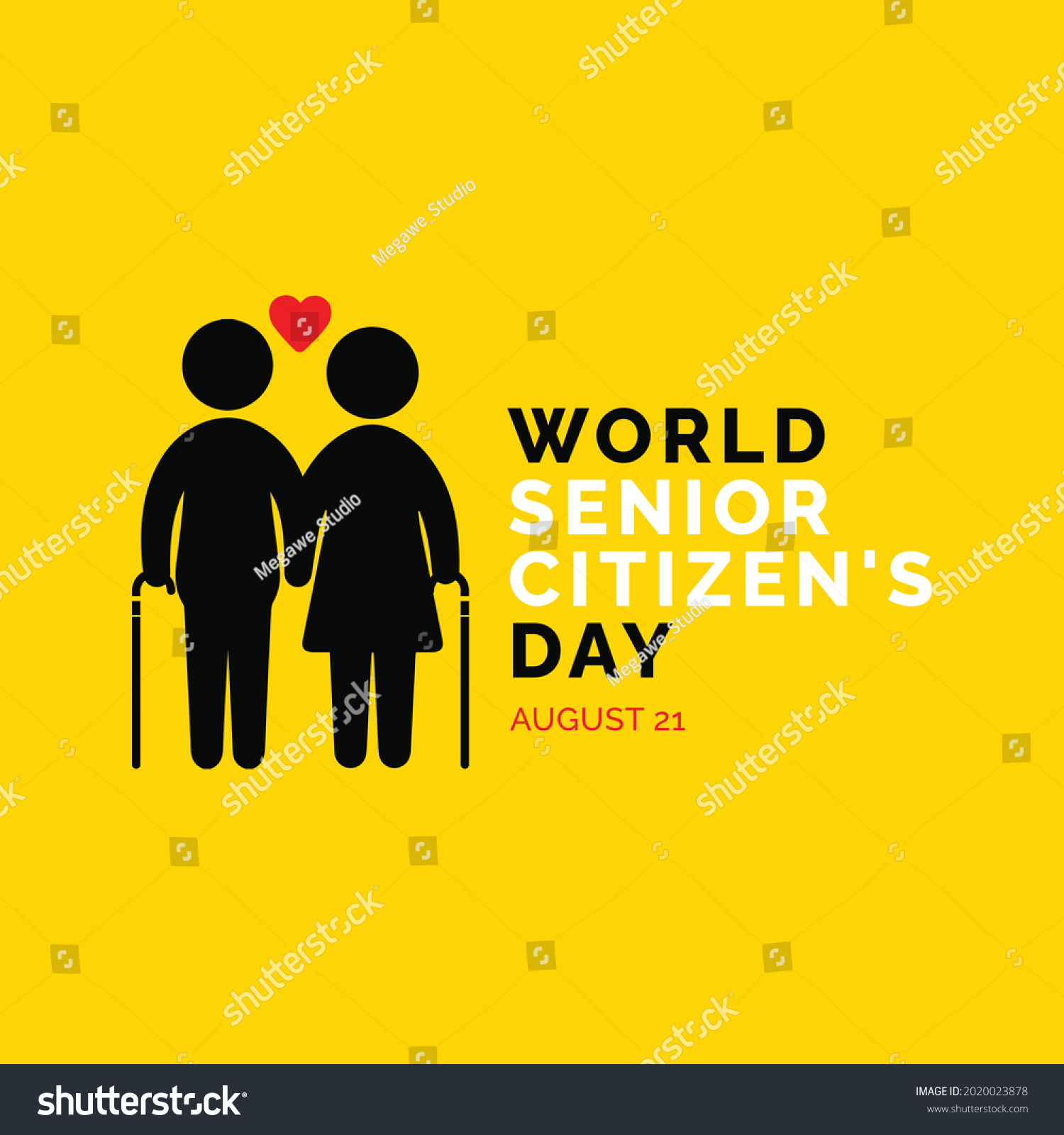 World Senior Citizens Day Banner Template Stock Vector (Royalty Free