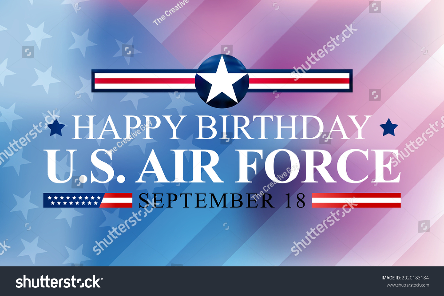 Us Air Force Birthday Observed Every Stock Vector Royalty Free 2020183184 Shutterstock