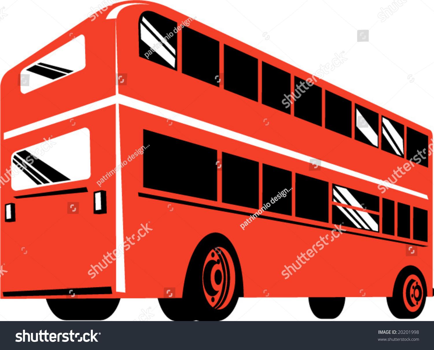 London Double Decker Bus Stock Vector (Royalty Free) 20201998 ...