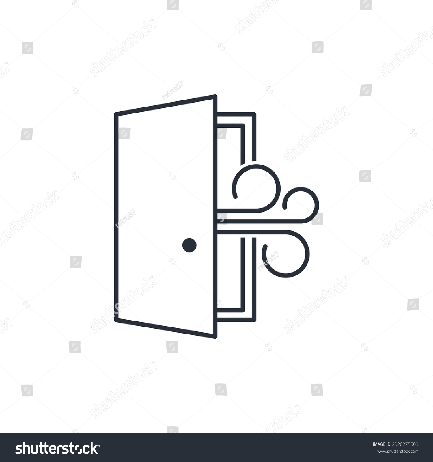 Open Door Air Flow Air Draft Stock Vector Royalty Free Shutterstock