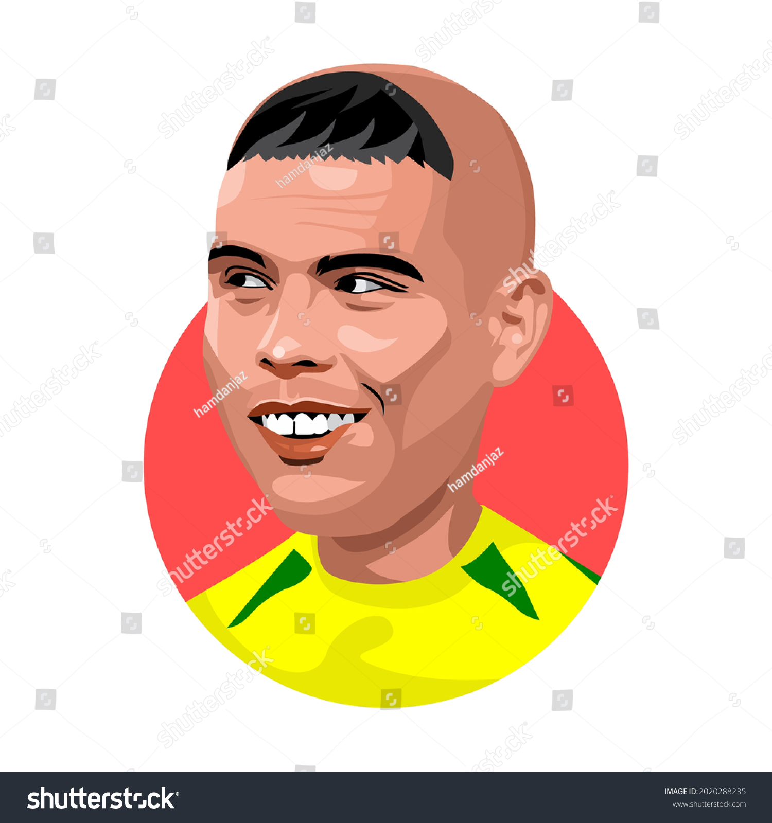 Malang Indonesia Agustus 4 2021 Ronaldo Vector De Stock Libre De Regalías 2020288235