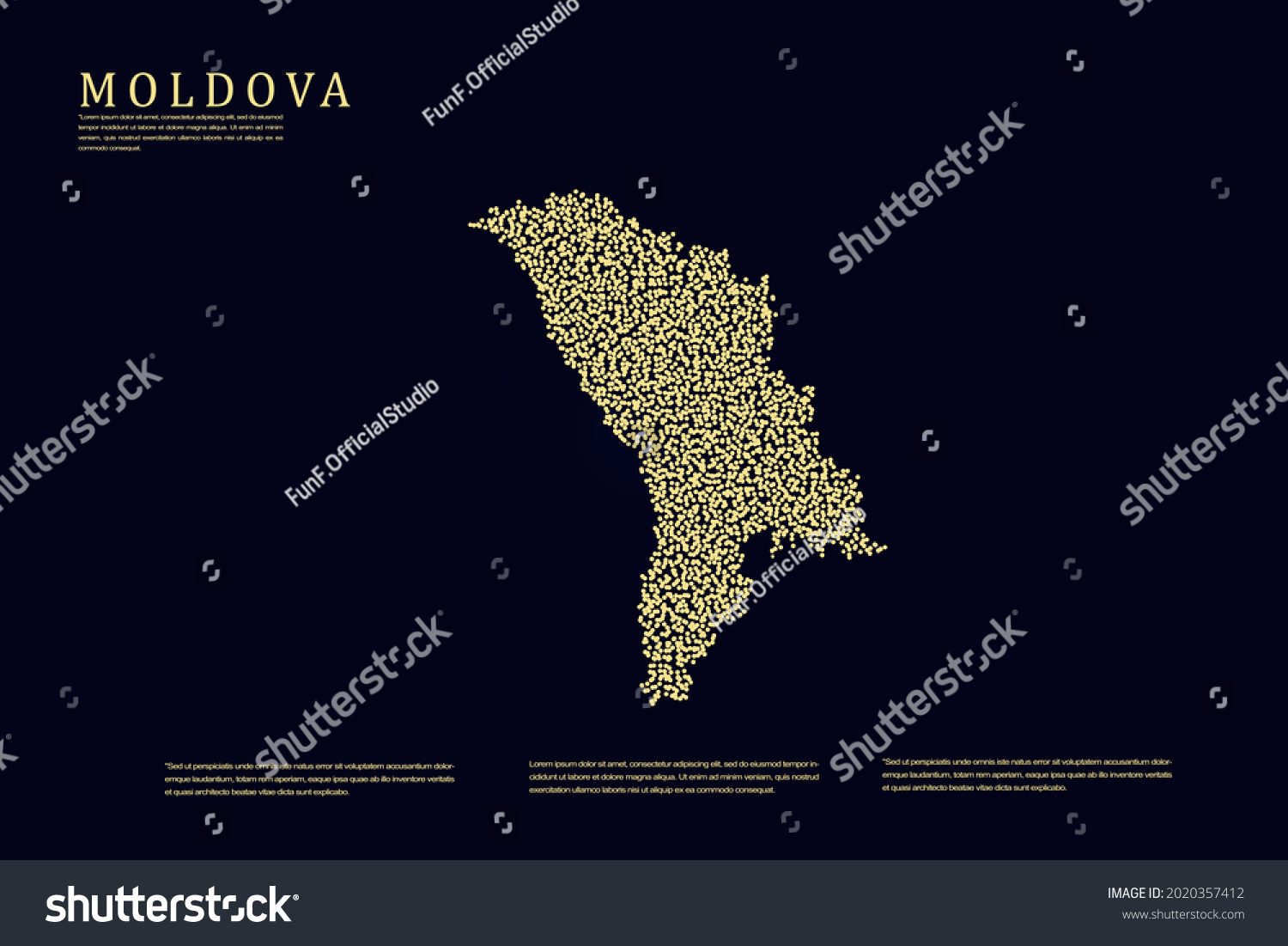 Moldova Map World Map International Vector Stock Vector Royalty Free   Stock Vector Moldova Map World Map International Vector Template With Gold Grid On Dark Background For Banner 2020357412 