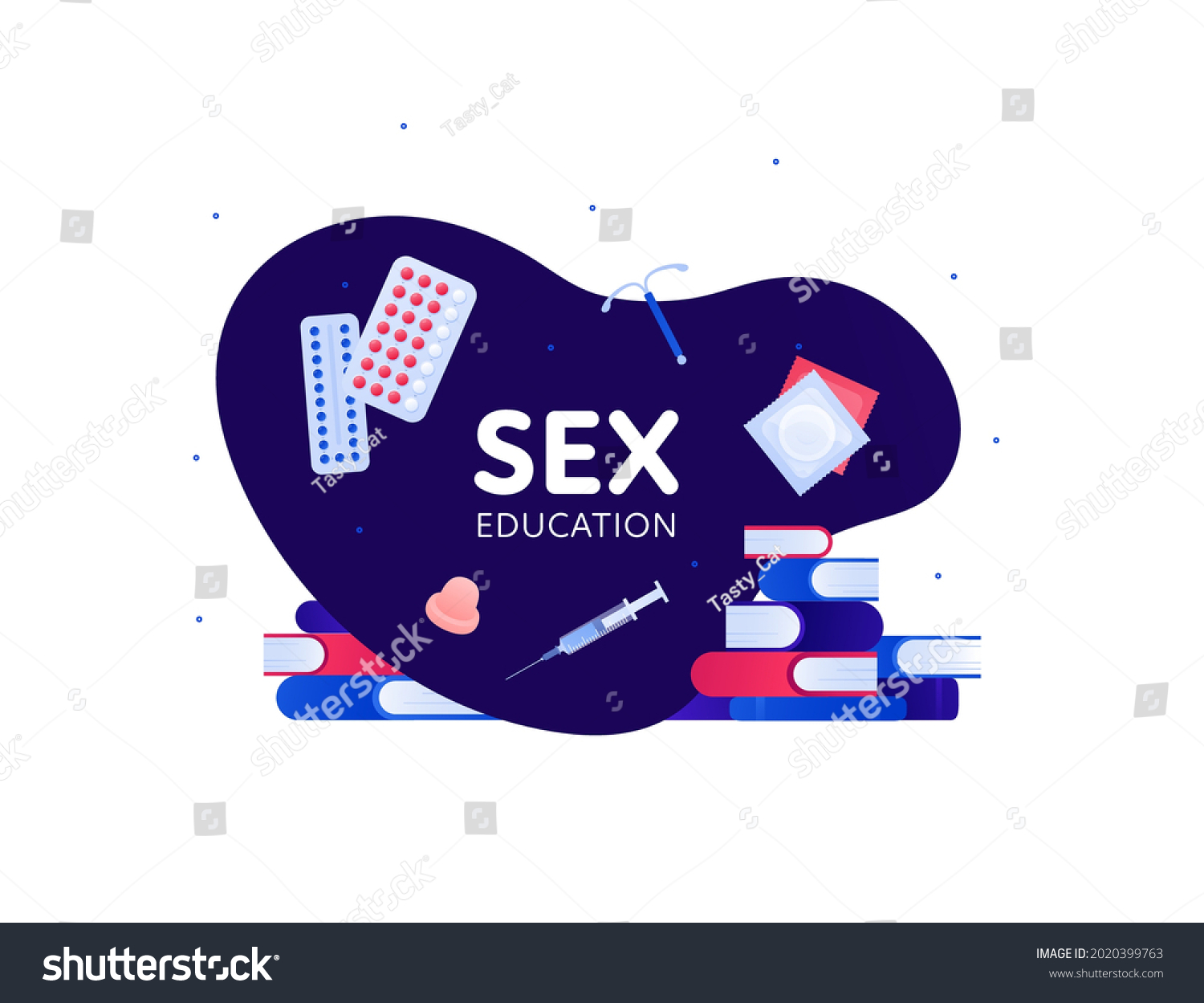 Sex Education Concept Vector Flat Illustration Stock Vector Royalty Free 2020399763 Shutterstock 1204