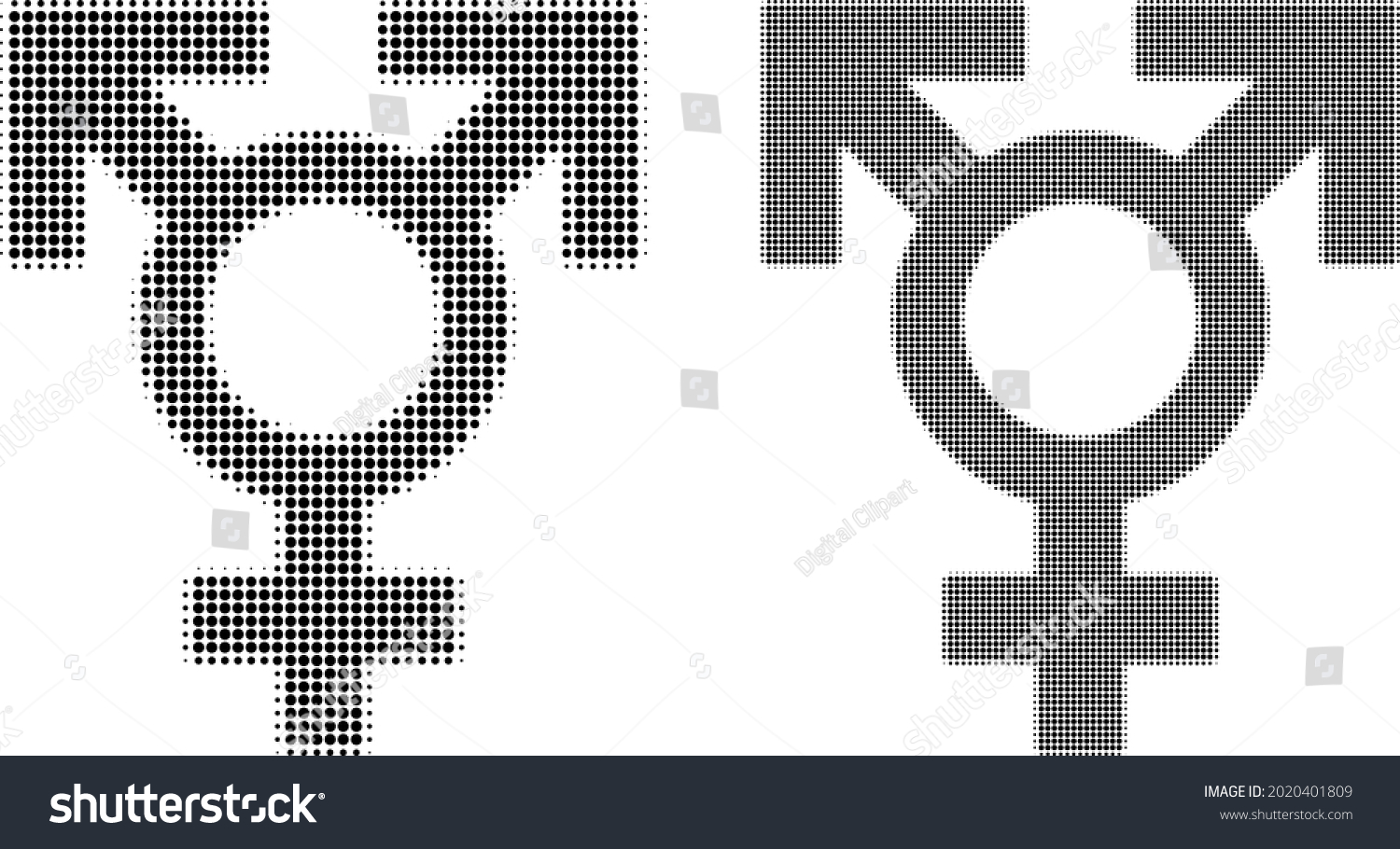 Pixelated Halftone Polyandry Sex Symbol Icon Stock Vector Royalty Free 2020401809 Shutterstock 