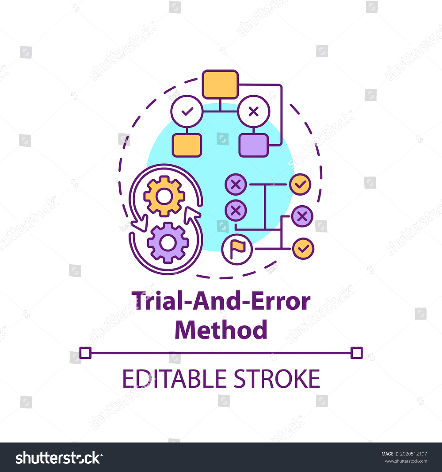 Trial Error Method Concept Icon Strategy Stock Vector (Royalty Free