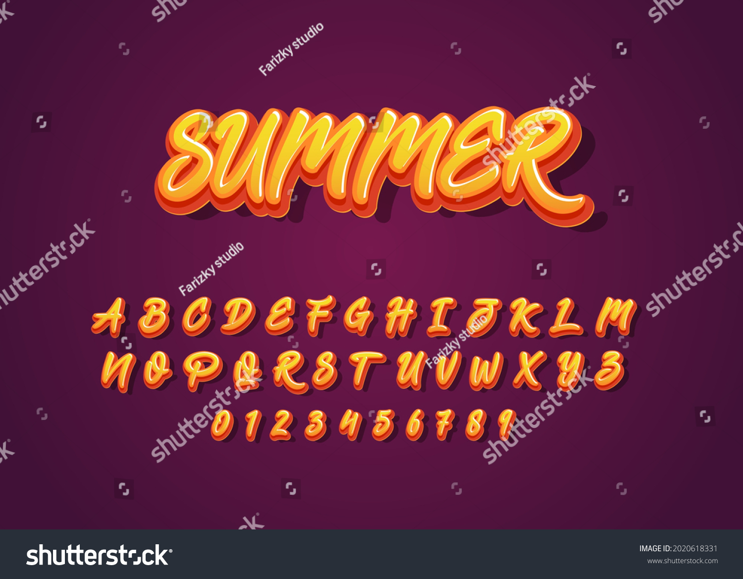 Summer Vibes Font Style Text Effect Stock Vector (Royalty Free ...