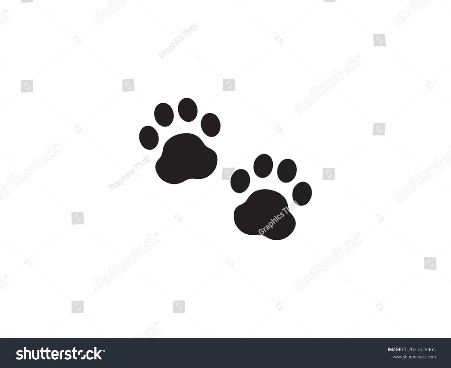 Cat Paw Premium Vector Icon Animal Stock Vector (Royalty Free ...