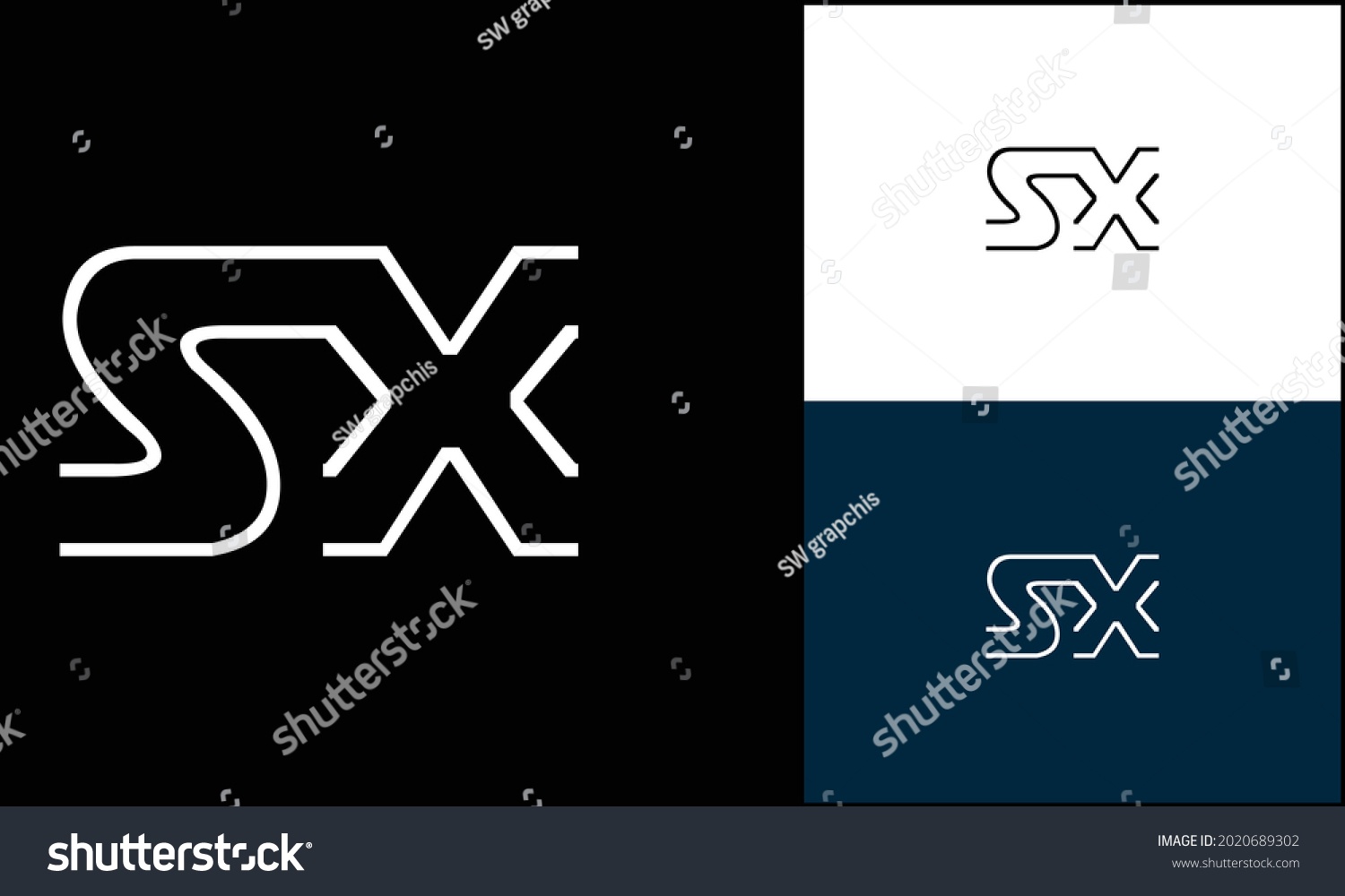 Sx Xs Abstract Letters Logo Monogram Stock Vector Royalty Free 2020689302 Shutterstock 3116