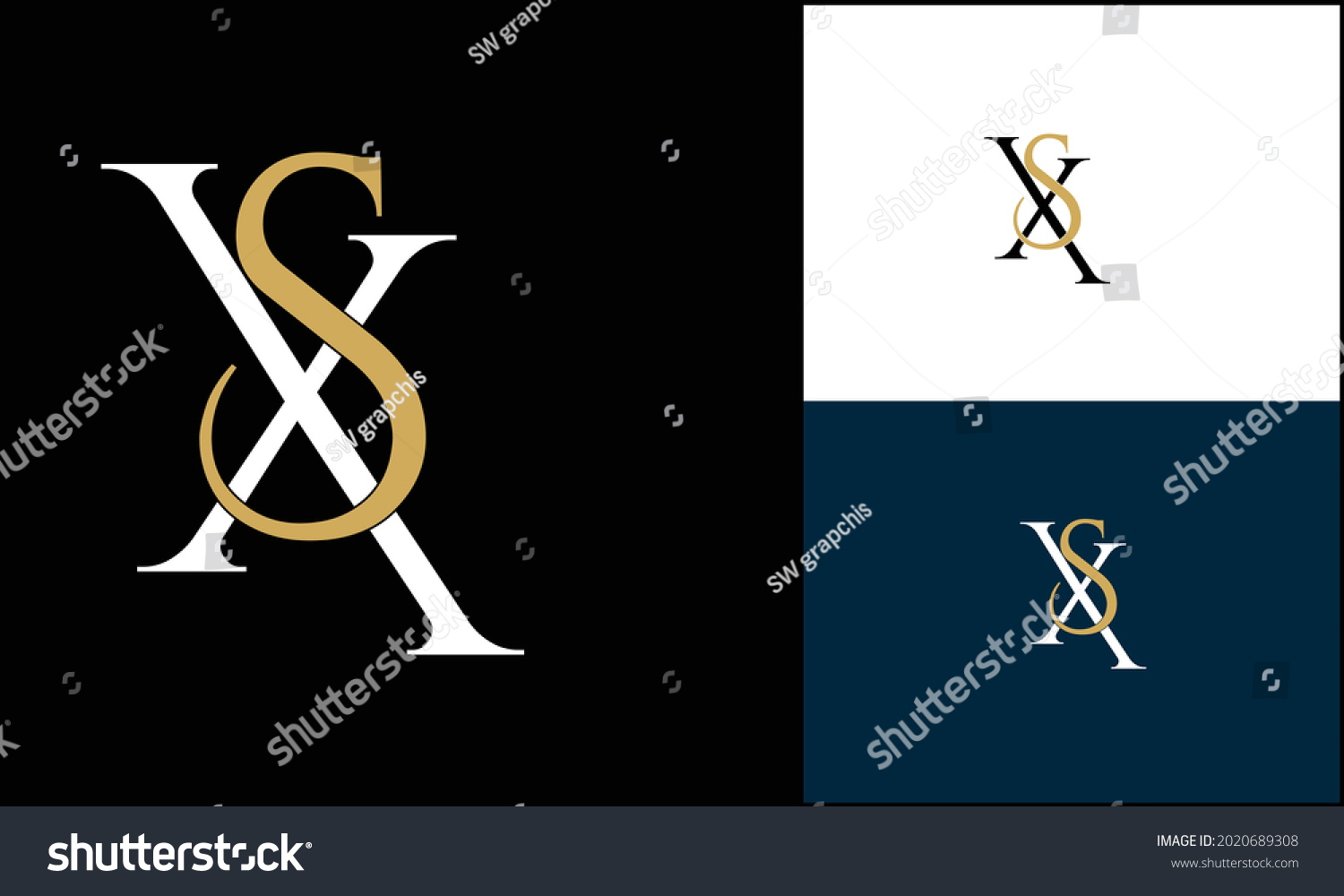 Sx Xs Abstract Letters Logo Monogram Stock Vector Royalty Free 2020689308 Shutterstock 8727