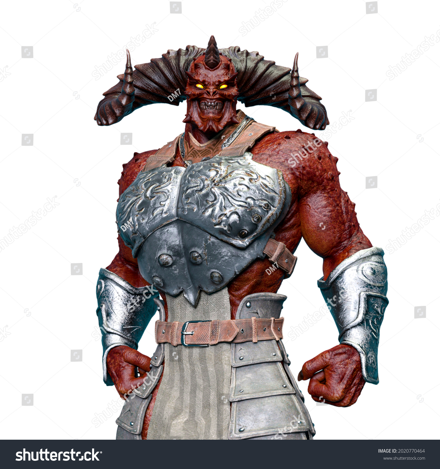 Demon Horns Id Profile Pictre 3d Stock Illustration 2020770464 ...