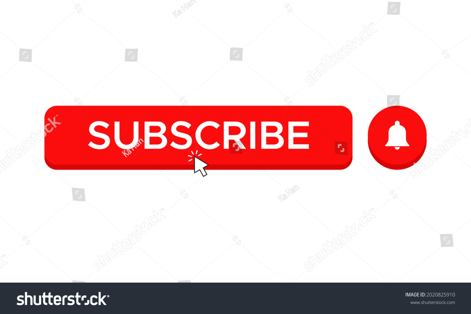 Clicking Subscribe Button Icon Vector Stock Vector (Royalty Free ...