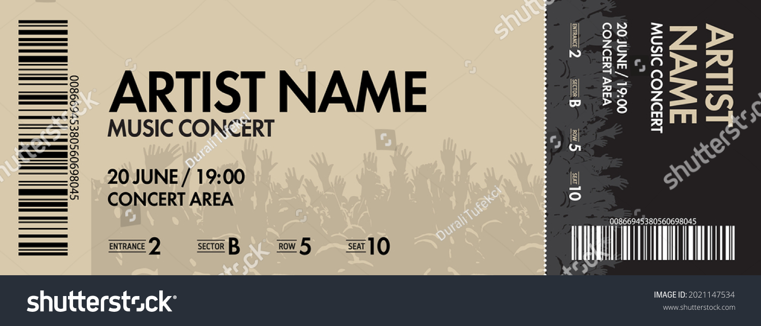 8,829 Concert Ticket Template Images, Stock Photos & Vectors | Shutterstock