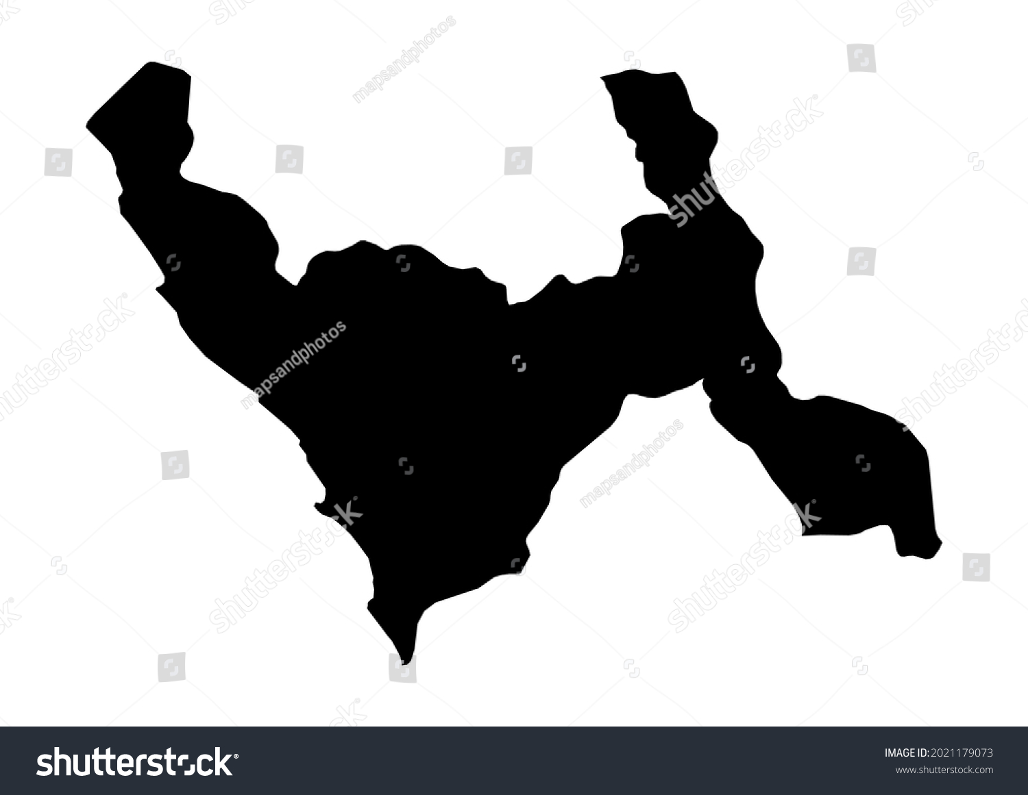 Fully Editable Detailed Vector Map La Stock Vector (Royalty Free ...