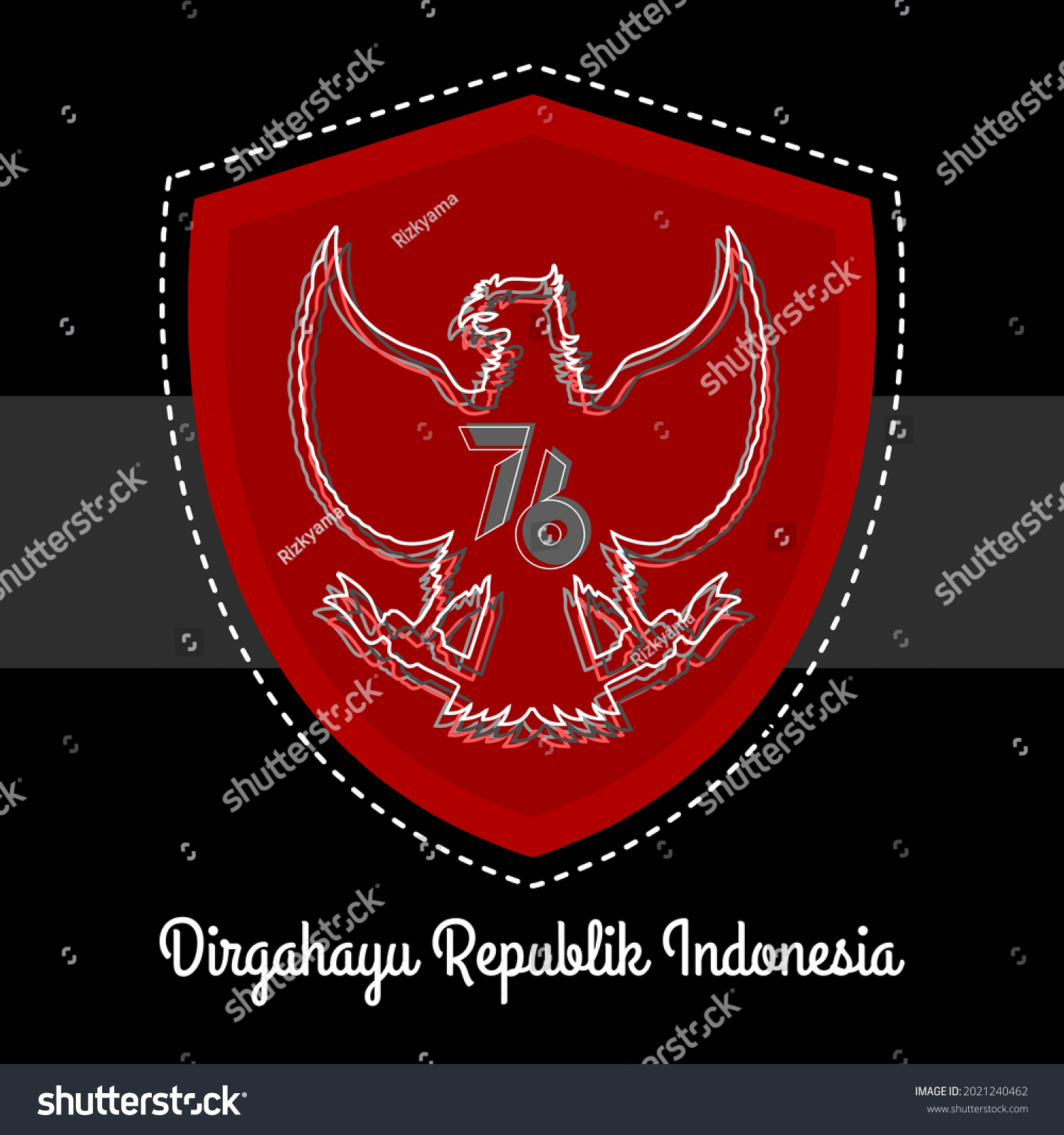 Happy Independence Day Indonesia Dirgahayu Republik Stock Vector Royalty Free 2021240462 8961