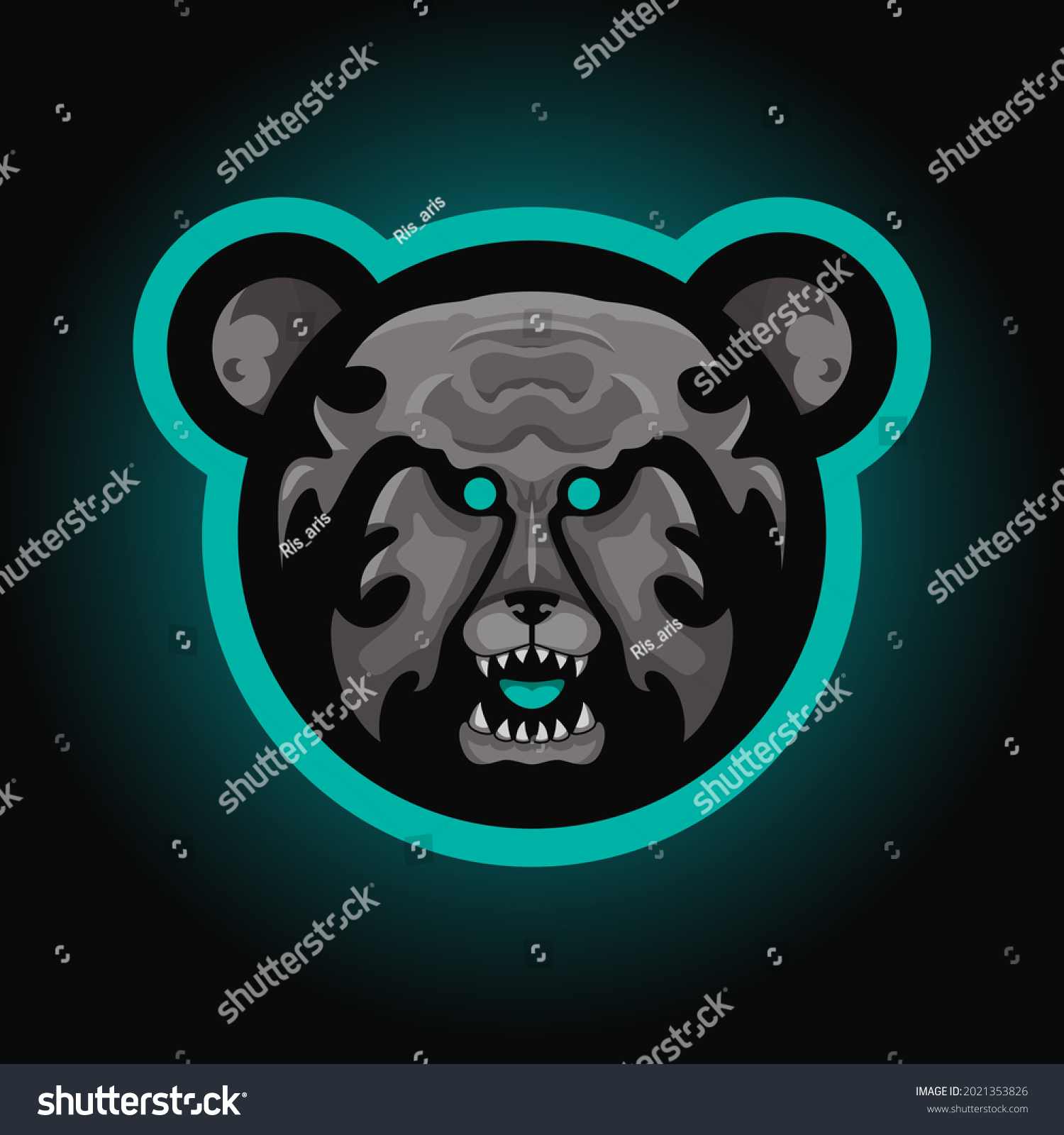 Bear Head Concept Suitable E Sports Stock Vector (Royalty Free ...