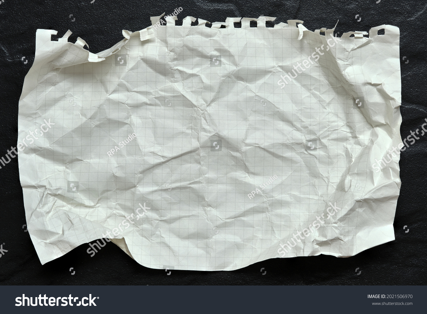 Crumpled Graph Paper Texture Creased Paper Stock Photo 2021506970 ...