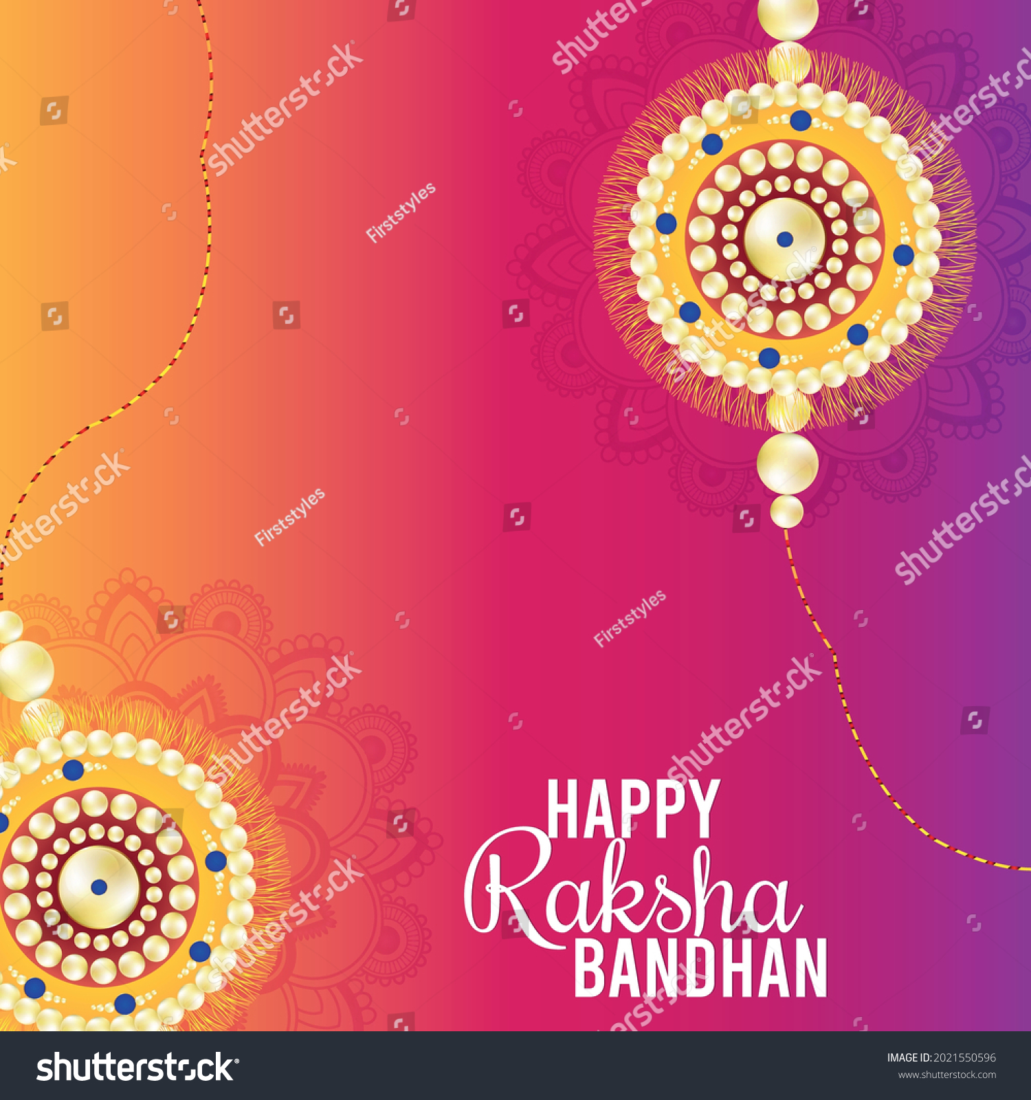 Raksha Bandhan Indian Festival Celebration Background Stock Vector ...