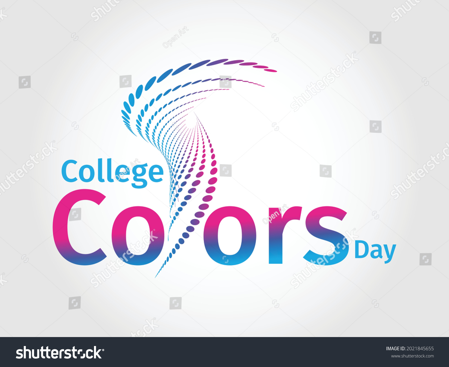 National College Colors Day Typography Logo Stock Vector (Royalty Free