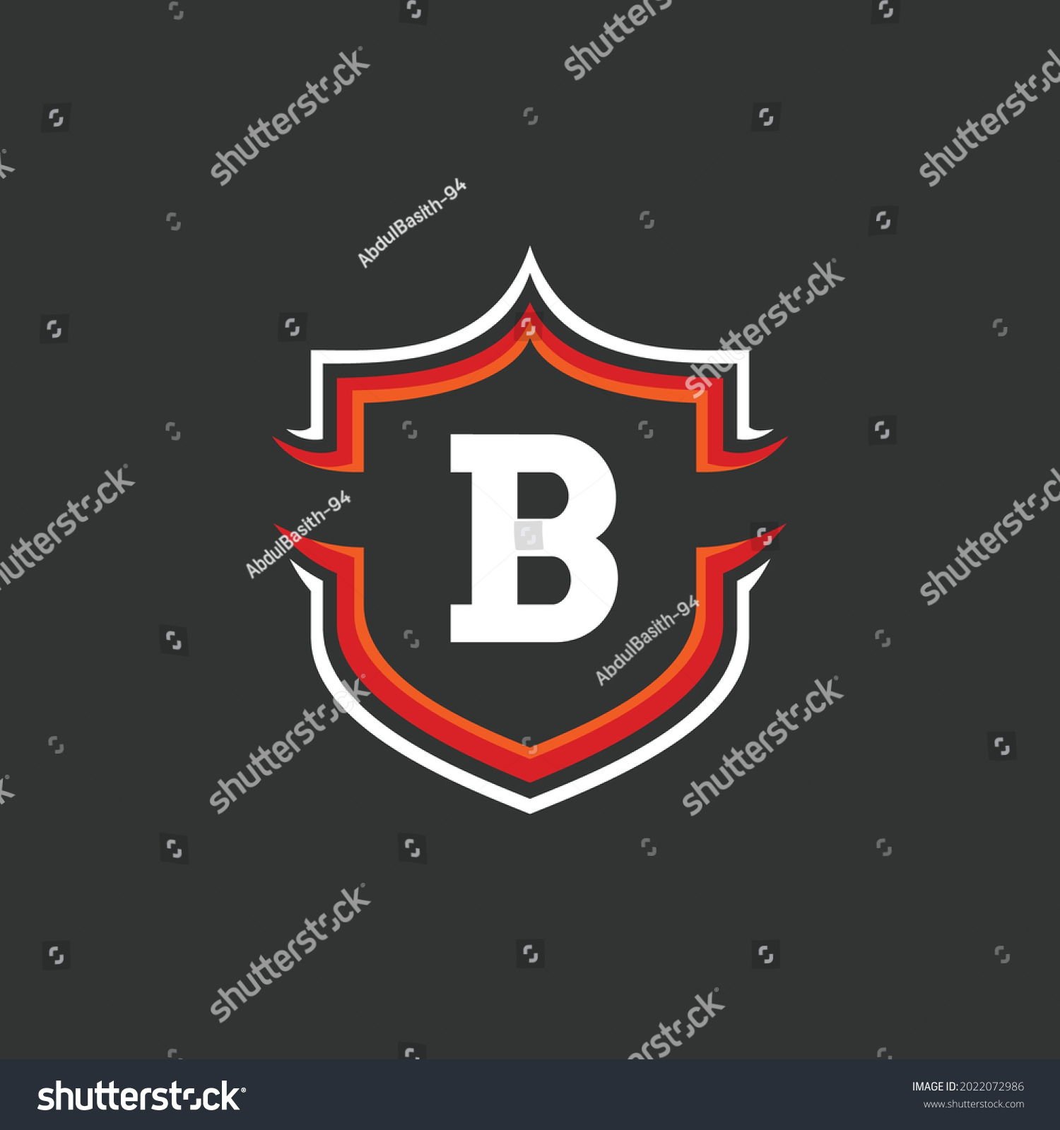 Letter B Shield Logo Template Stock Vector (Royalty Free) 2022072986 ...