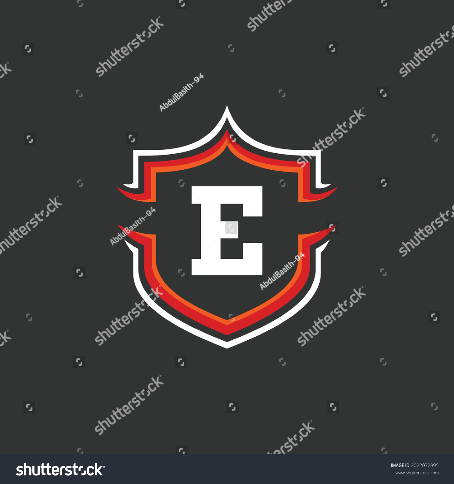 Letter E Shield Logo Template Stock Vector (Royalty Free) 2022072995 ...