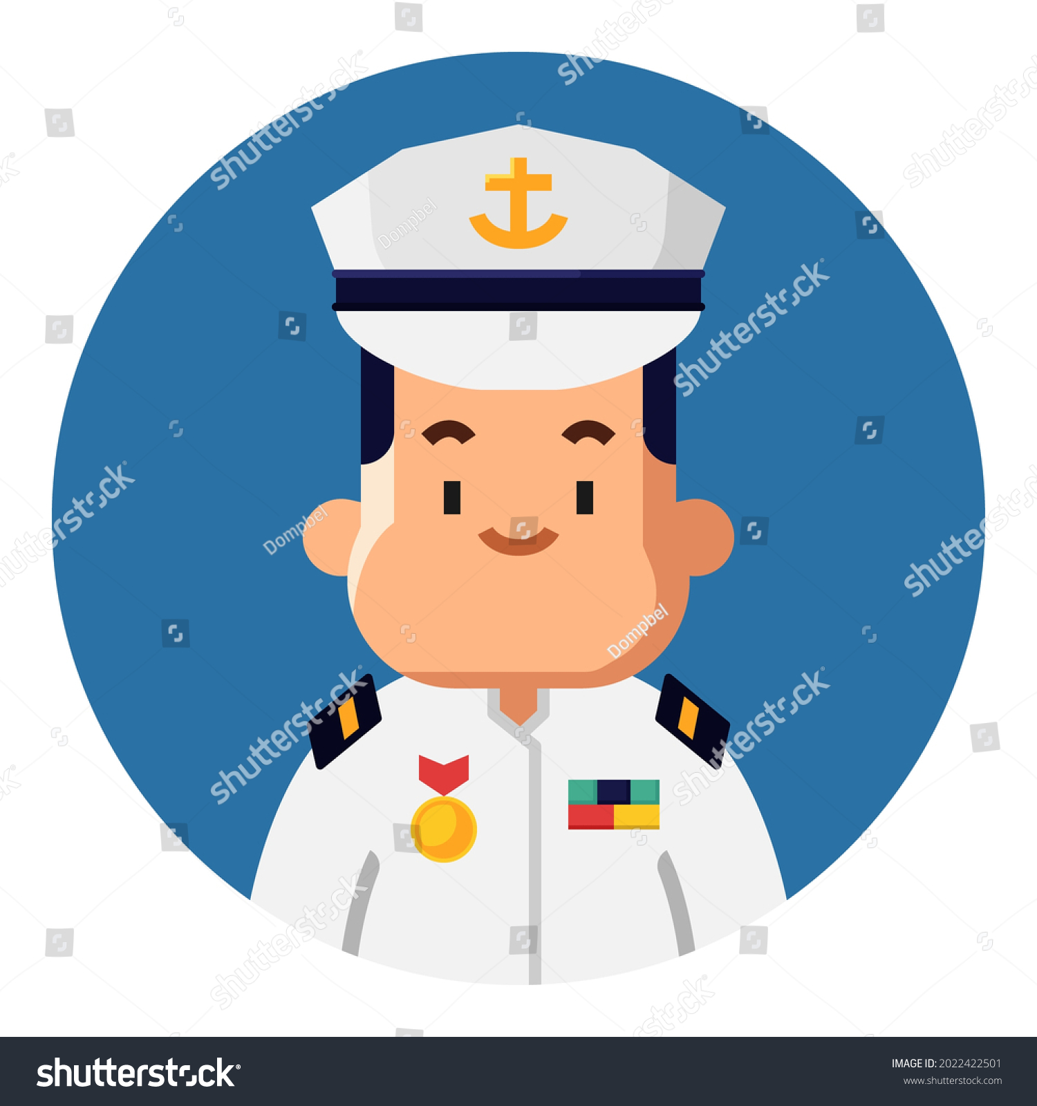 Marine Commander Avatar People Avatar Circle Stock Vector (Royalty Free ...