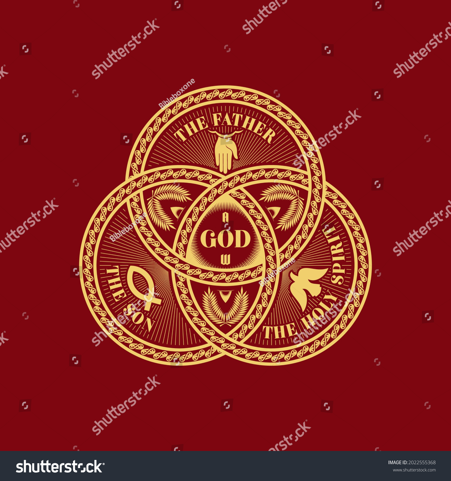 Christian Illustration Magnificent Seal Holy Trinity Stock Vector ...