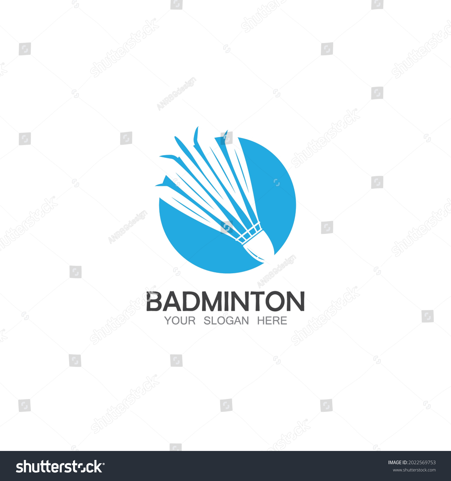 Badminton Logo Vector Icon Illustration Design Stock Vector (Royalty ...