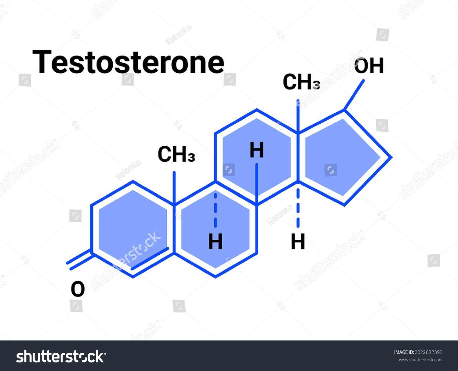 Testosterone Hormone Formula Icon Testosterone Molecule Stock Vector ...