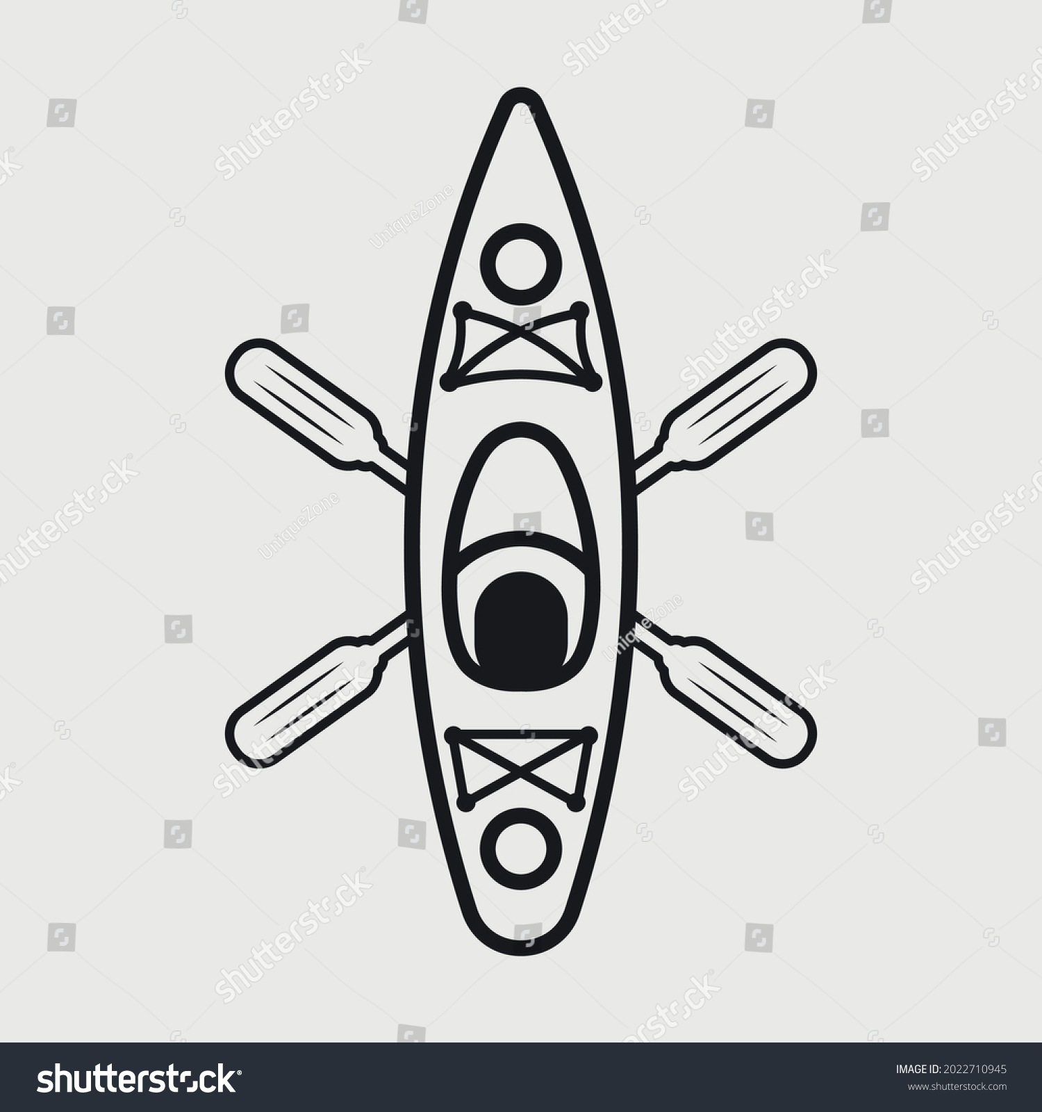 Kayak Outline Svg Printable Vector Design Stock Vector (Royalty Free ...