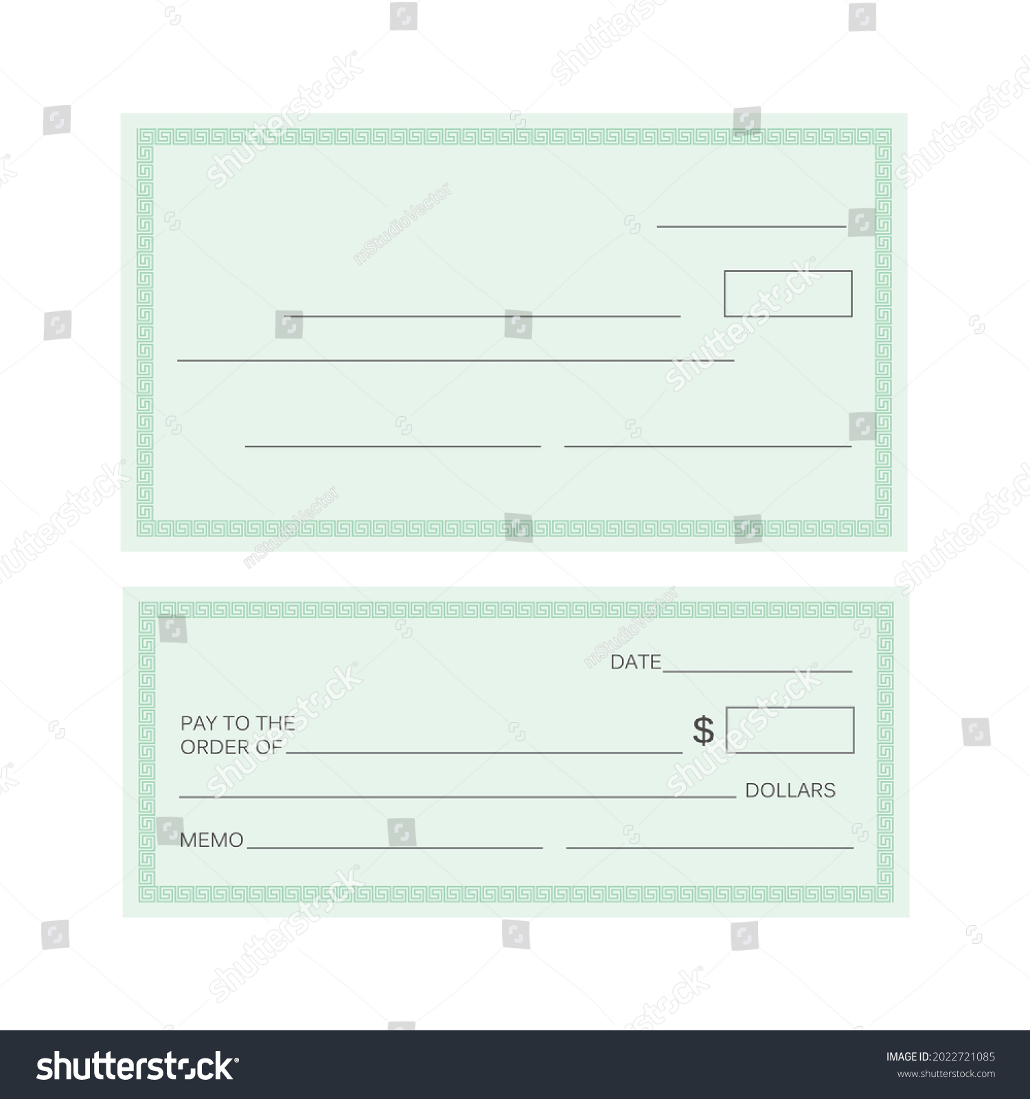 Blank Check Vector Illustration Check Icon Stock Vector (Royalty Free ...