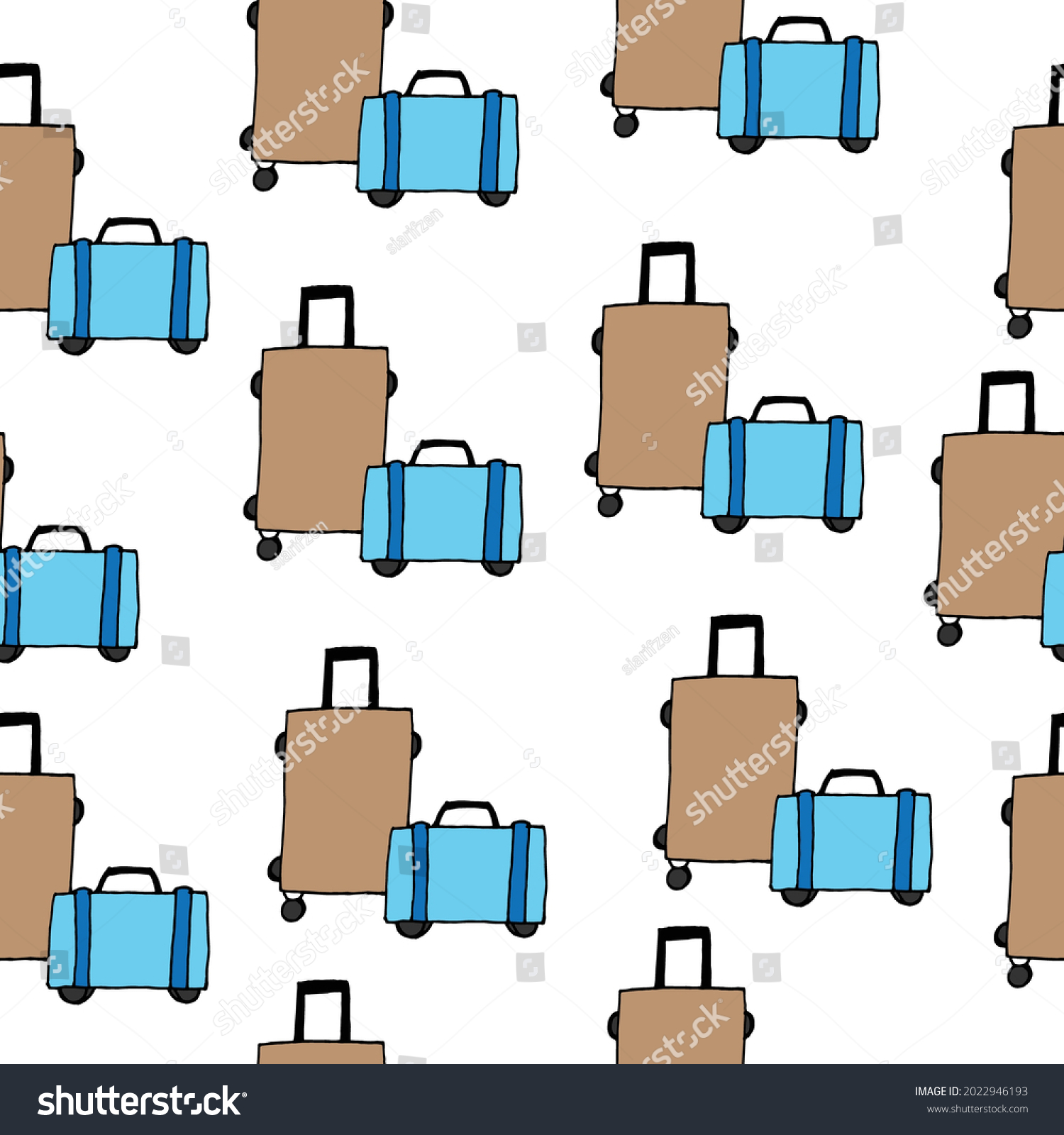 Luggage Illustration On White Background Brown Stock Vector (Royalty ...